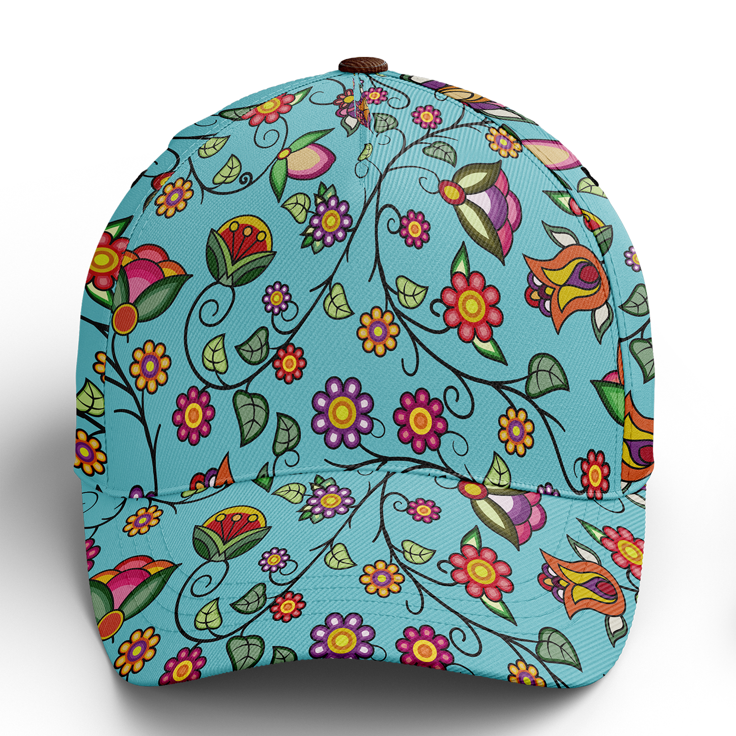 Heartbeat Petals Turquoise Snapback Hat