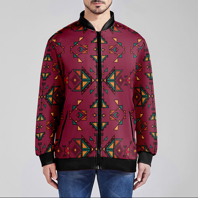 Arrow Dawn Maroon Zippered Collared Lightweight Jacket