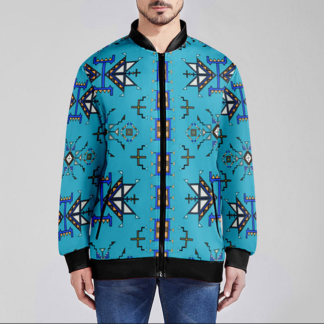 Eagle Strike Blue Youth Zippered Collared Lightweight Jacket