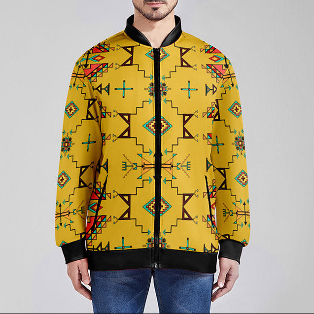 Thunder Flight Yellow Youth Zippered Collared Lightweight Jacket
