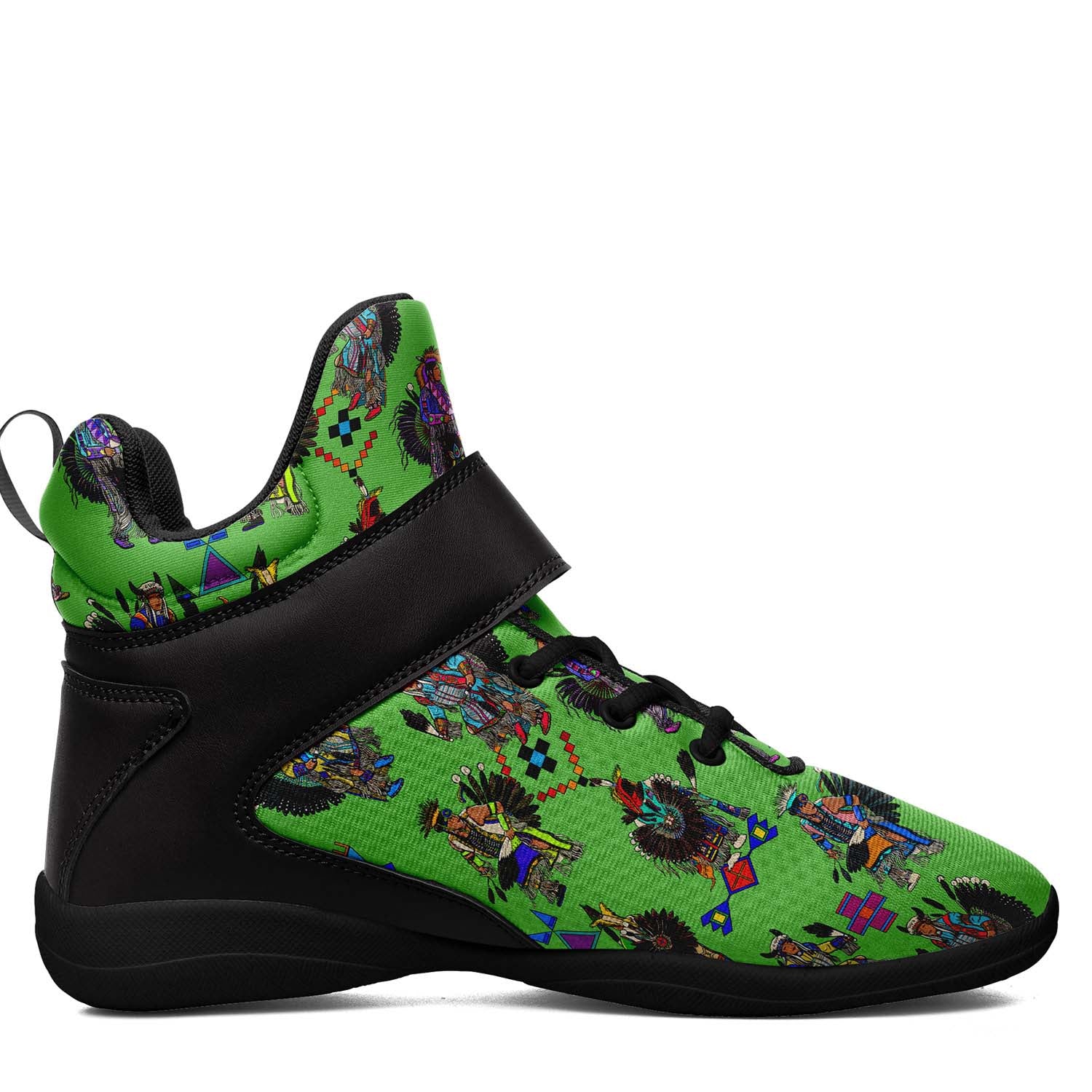 Men's Tradish Dancers Green Ipottaa Basketball / Sport High Top Shoes - Black Sole