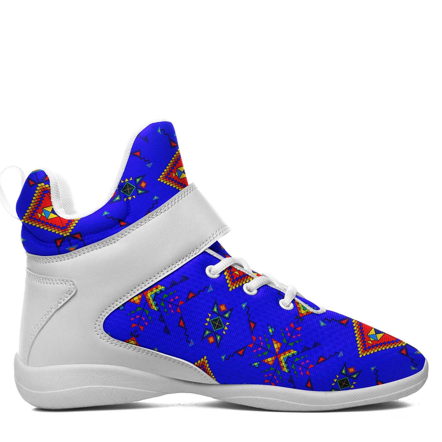 Buffalo Jump Blue Ipottaa Basketball / Sport High Top Shoes - White Sole