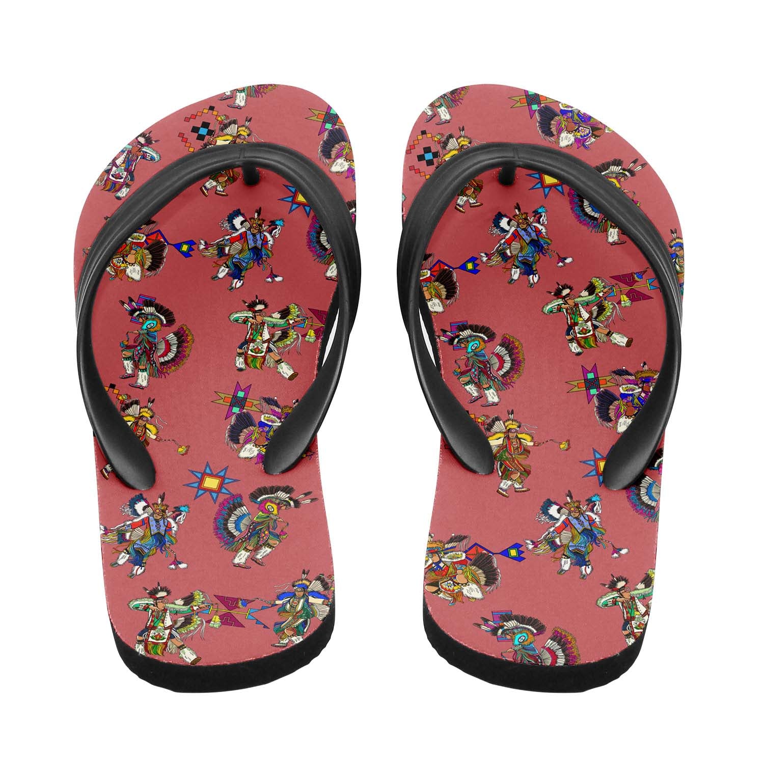 Men's Fancy Dancers Terra Cotta Flip Flops