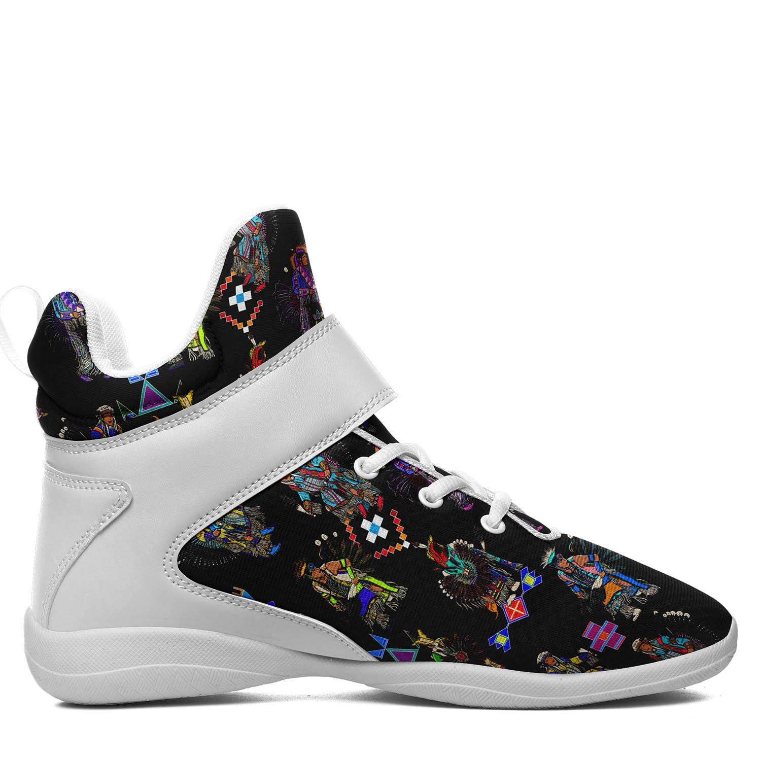 Men's Tradish Dancers Black Ipottaa Basketball / Sport High Top Shoes - White Sole