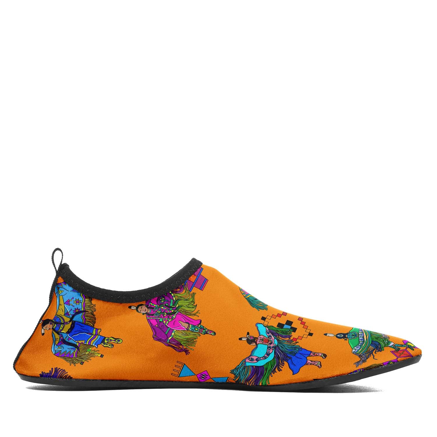 Women's Fancy Dancers Orange Sockamoccs