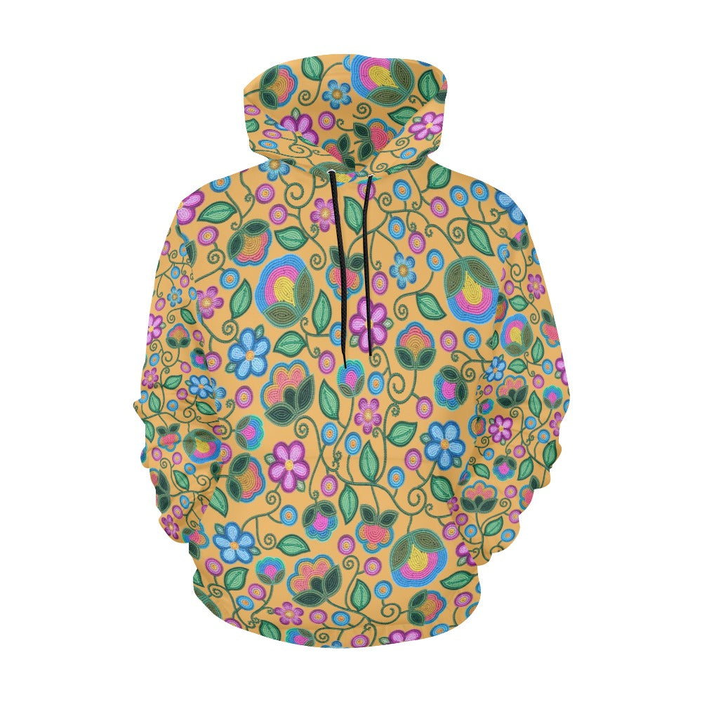 Turquoise Sunbeam Yellow All Over Print Hoodie for Women (USA Size)