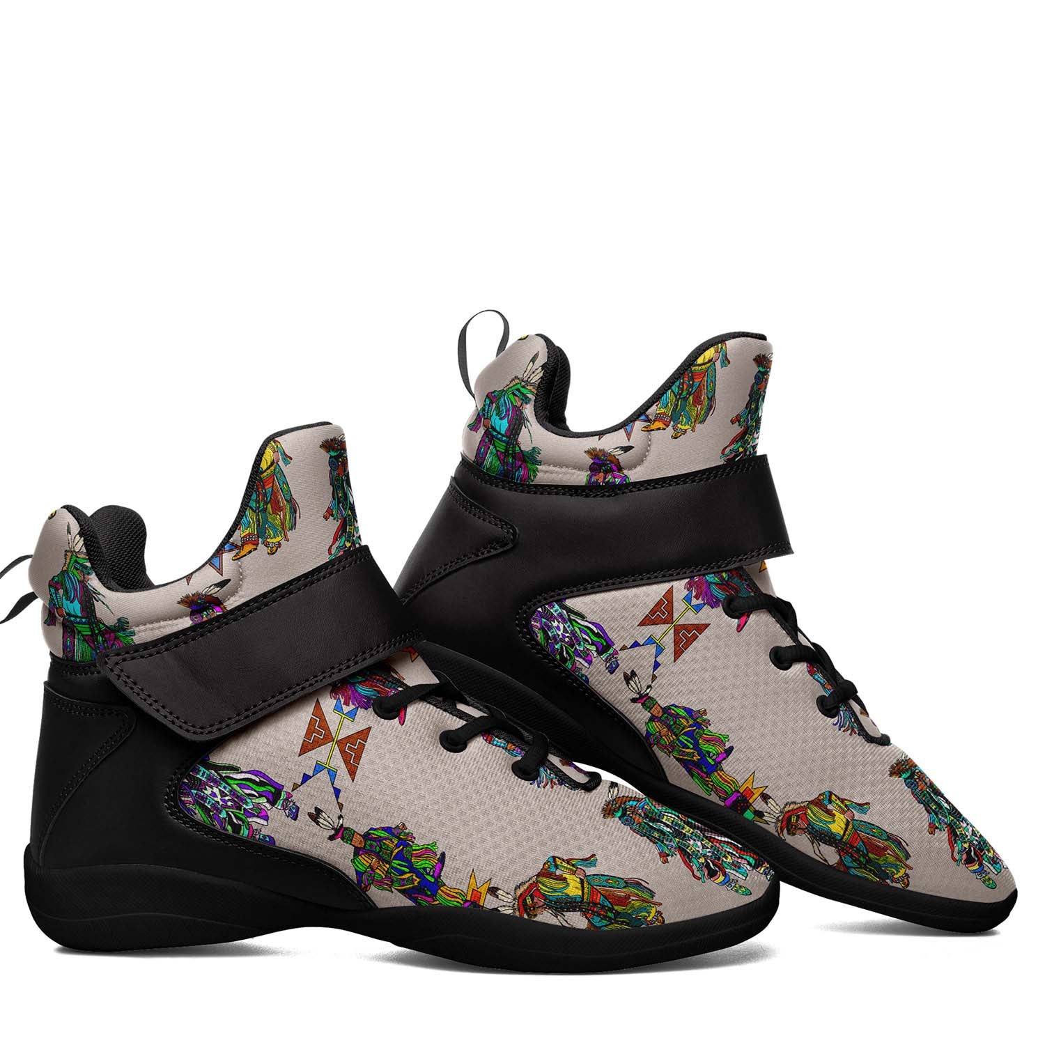 Men's Grass Dancers Muslin Ipottaa Basketball / Sport High Top Shoes - Black Sole
