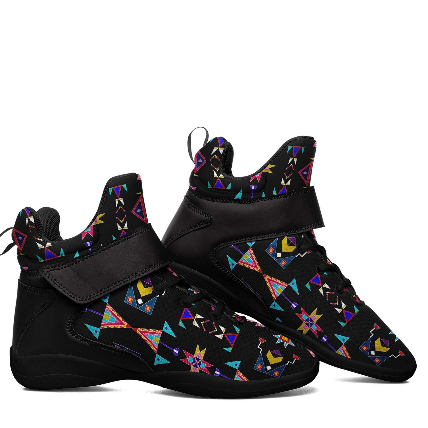 Enemy Territory Black Ipottaa Basketball / Sport High Top Shoes - Black Sole