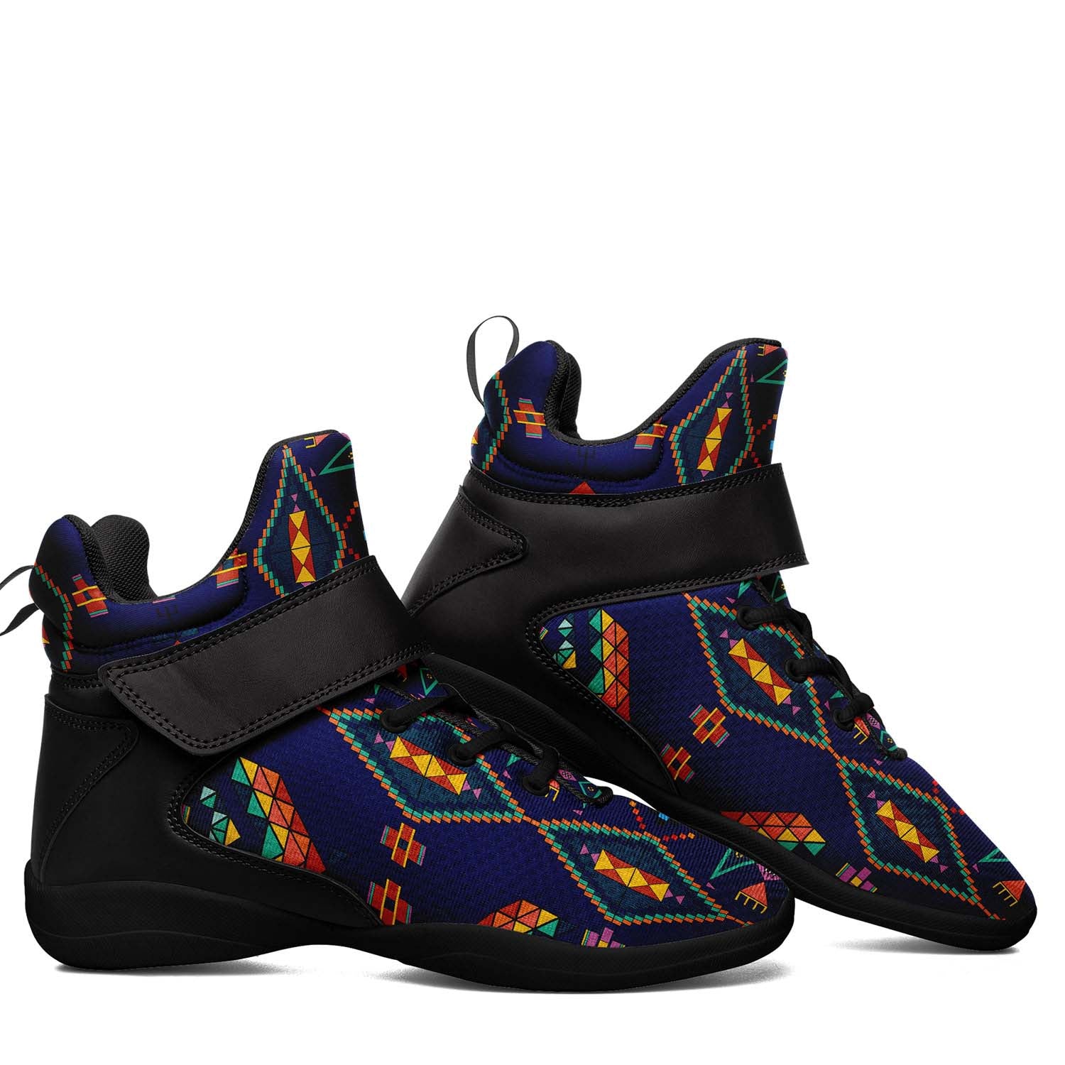 Travois Tipi Blue Ipottaa Basketball / Sport High Top Shoes - Black Sole