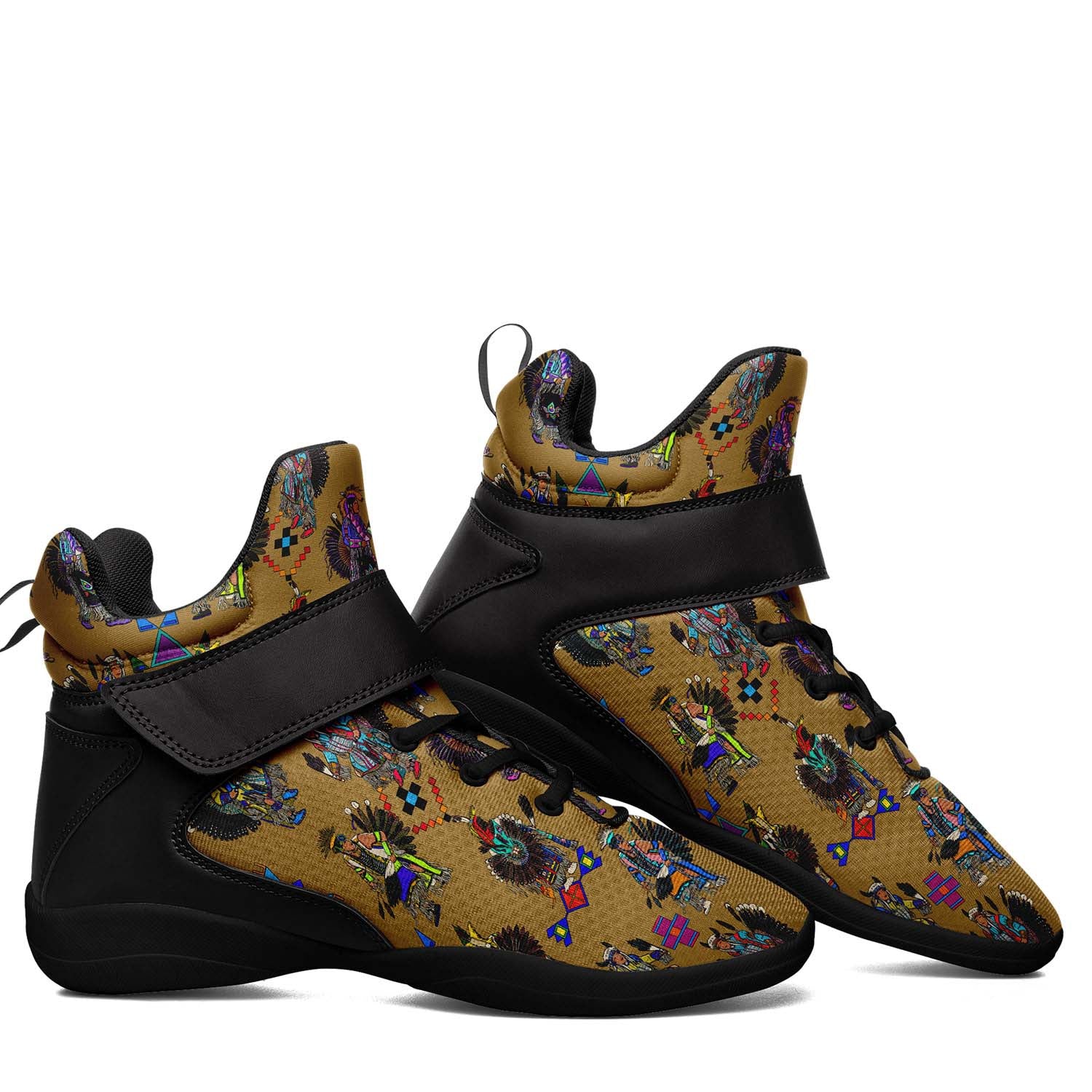 Men's Tradish Dancers Earth Ipottaa Basketball / Sport High Top Shoes - Black Sole