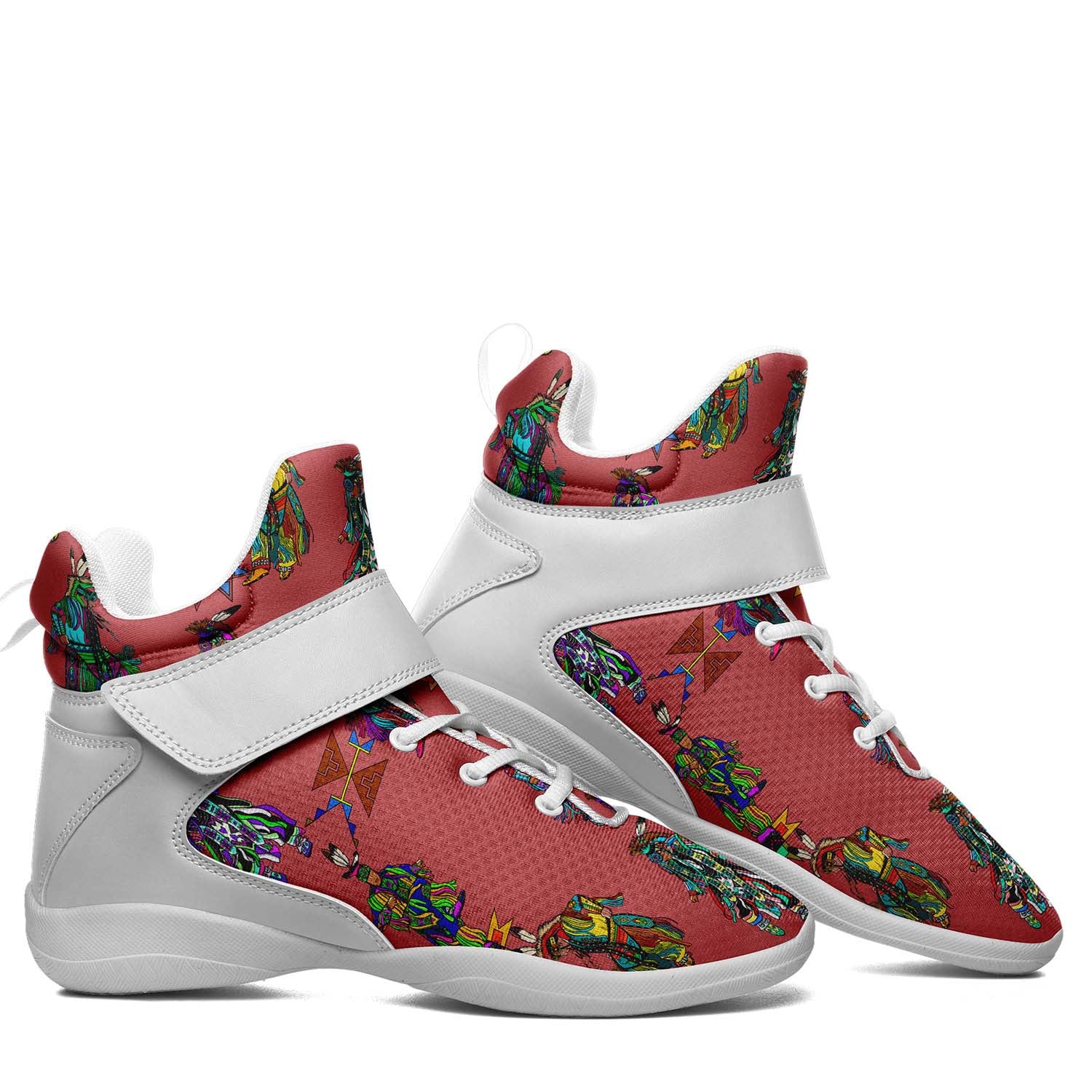 Men's Grass Dancers Terra Cotta Ipottaa Basketball / Sport High Top Shoes - White Sole