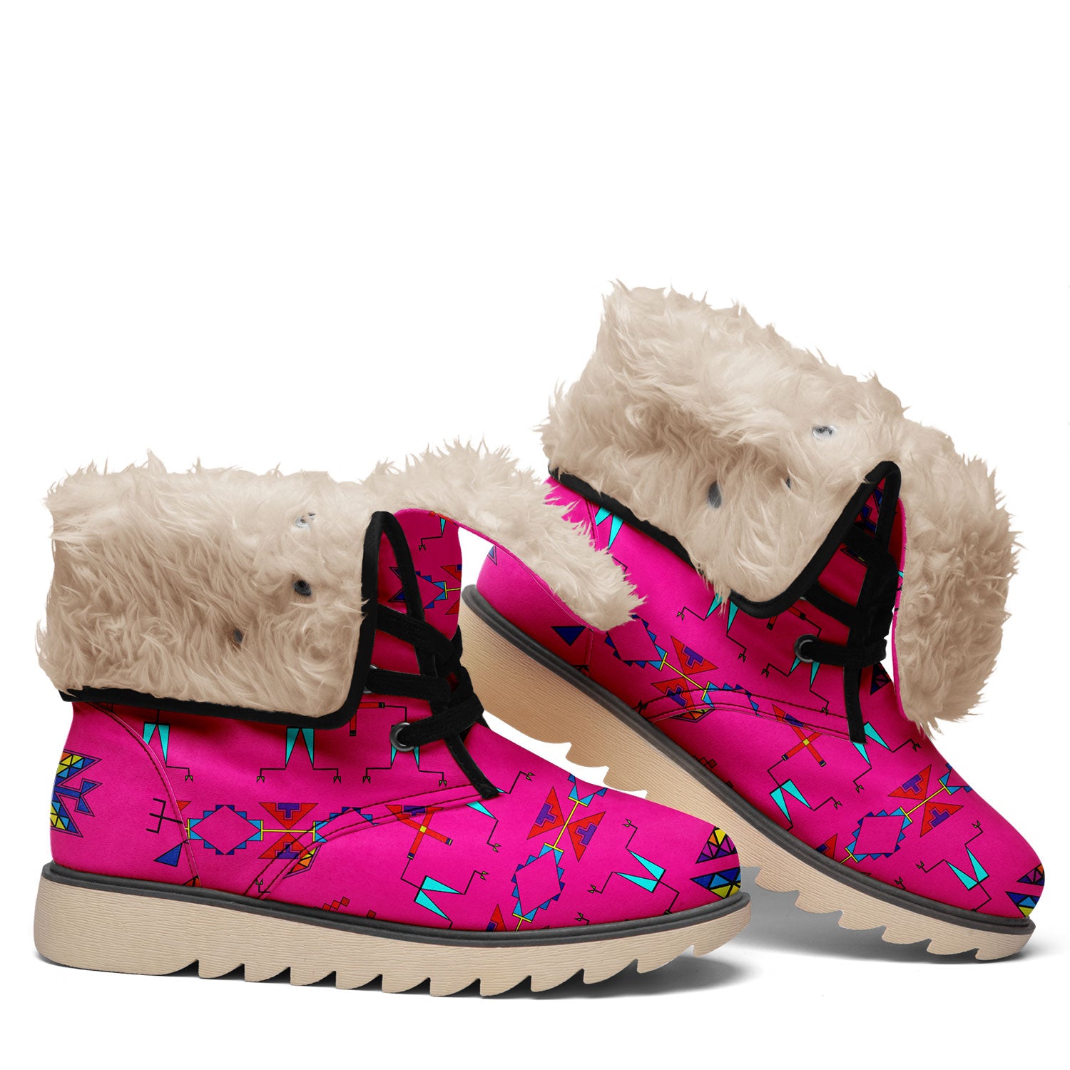 Rainy Chief Rainbow Hot Pink Polar Winter Boots