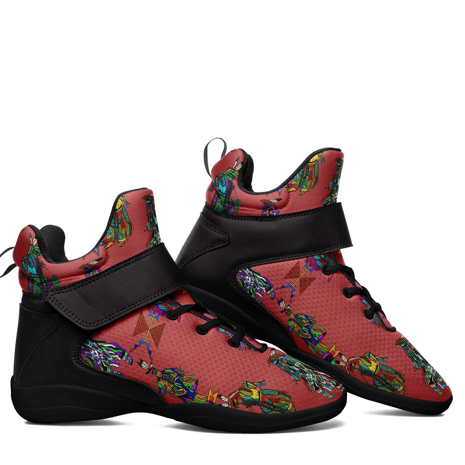 Men's Grass Dancers Terra Cotta Ipottaa Basketball / Sport High Top Shoes - Black Sole