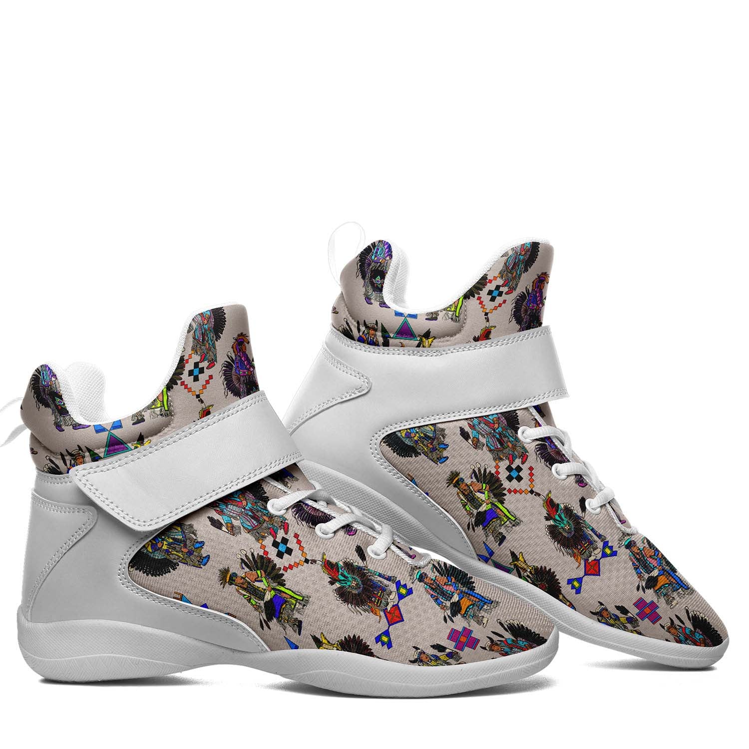 Men's Tradish Dancers Muslin Ipottaa Basketball / Sport High Top Shoes - White Sole