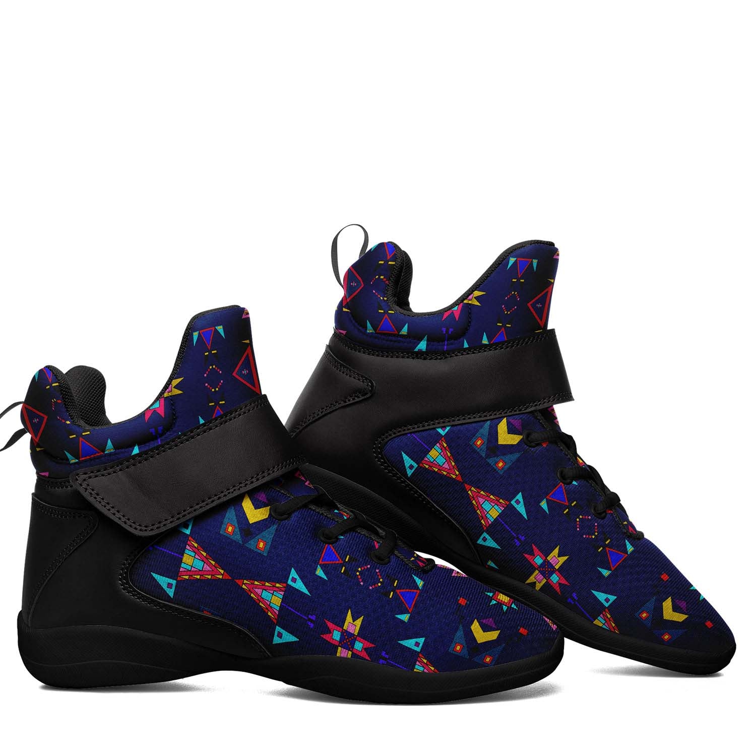 Enemy Territory Dark Navy Ipottaa Basketball / Sport High Top Shoes - Black Sole