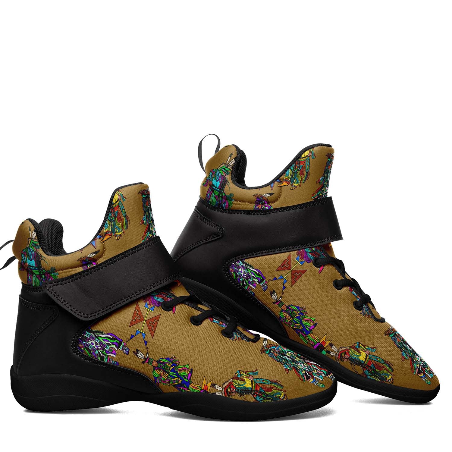 Men's Grass Dancers Earth Ipottaa Basketball / Sport High Top Shoes - Black Sole