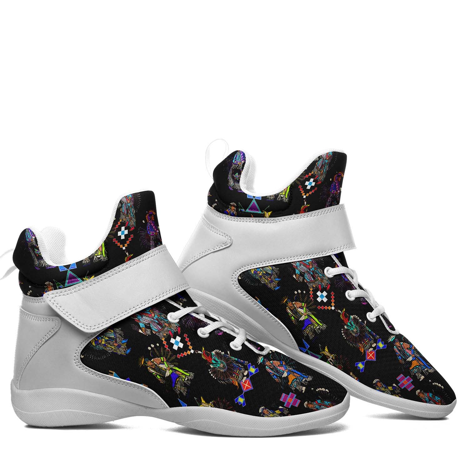 Men's Tradish Dancers Black Ipottaa Basketball / Sport High Top Shoes - White Sole