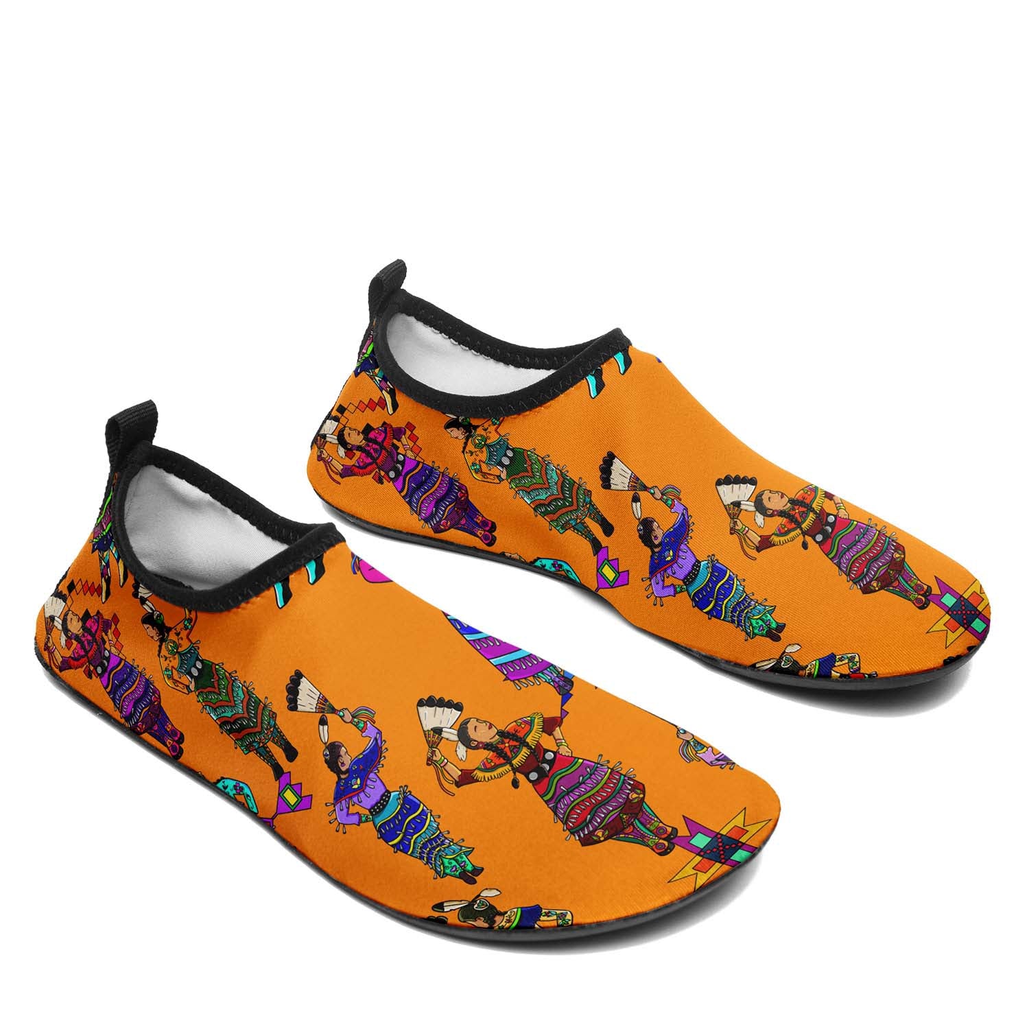 Women's Jingle Dancers Orange Sockamoccs