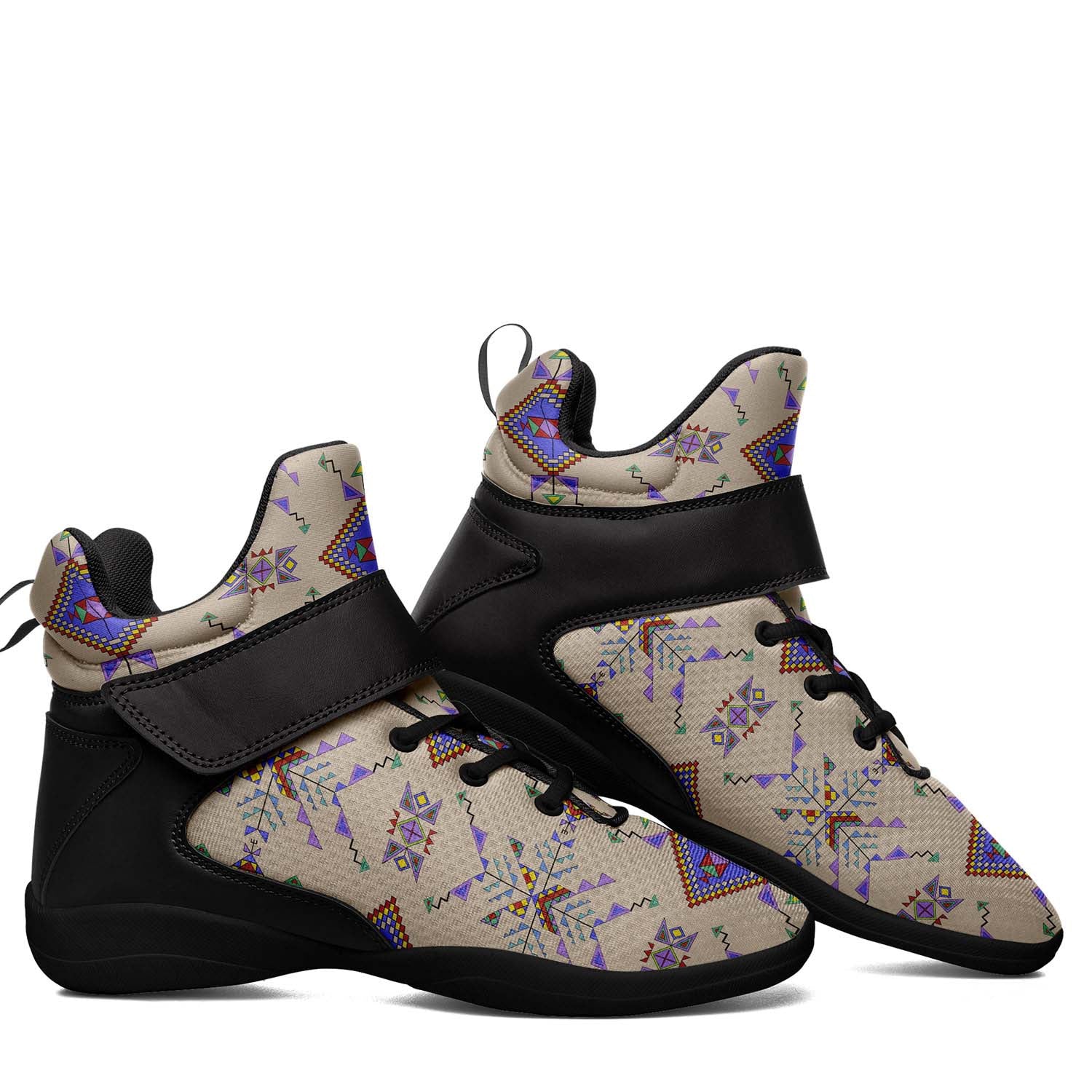 Buffalo Jump Hide Ipottaa Basketball / Sport High Top Shoes - Black Sole