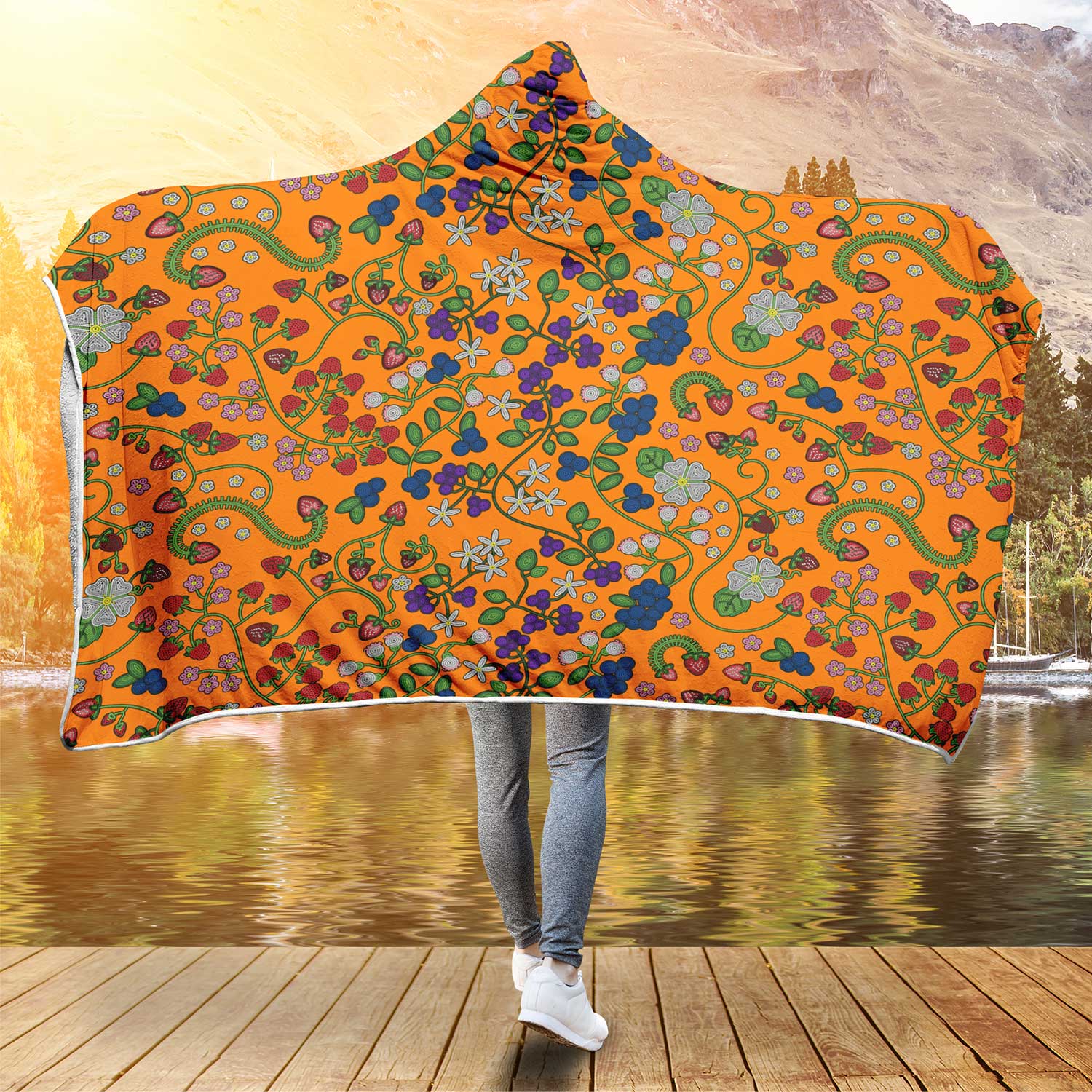 Grandmother's Stories Carrot Hooded Blanket