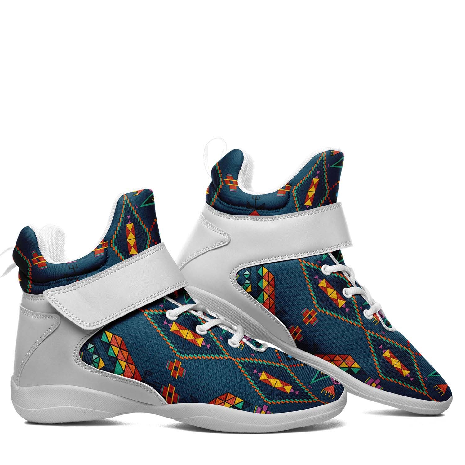Travois Tipi Deep Lake Ipottaa Basketball / Sport High Top Shoes - White Sole