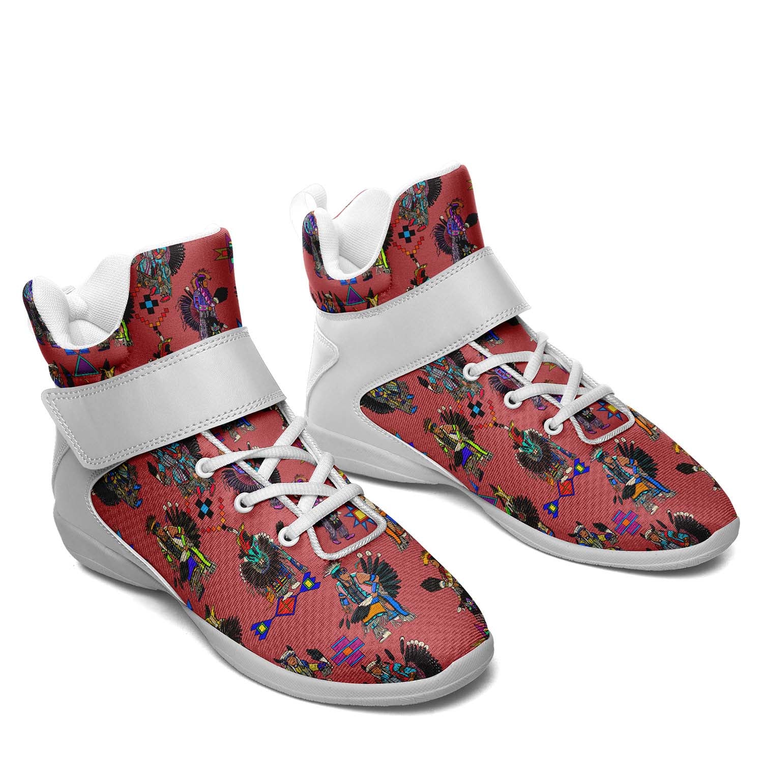 Men's Tradish Dancers Terra Cotta Ipottaa Basketball / Sport High Top Shoes - White Sole