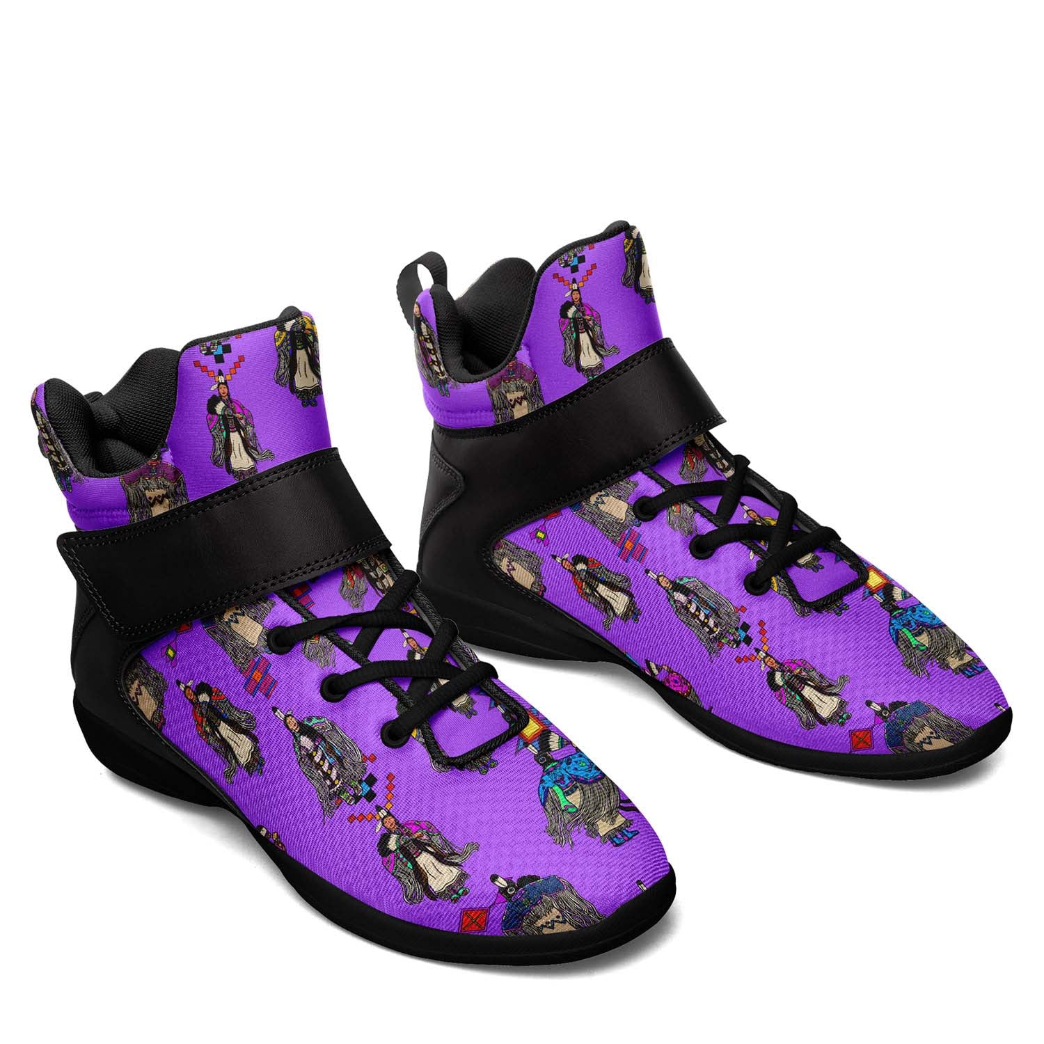 Women's Tradish Dancers Purple Ipottaa Basketball / Sport High Top Shoes - Black Sole