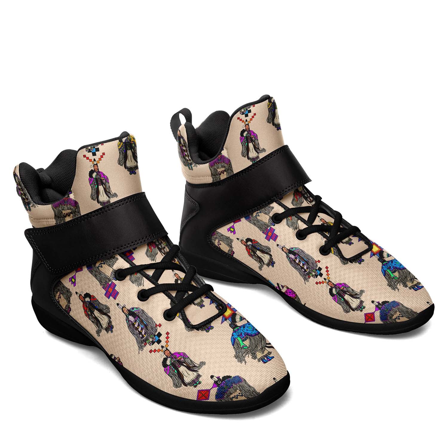 Women's Tradish Dancers Muslin Ipottaa Basketball / Sport High Top Shoes - Black Sole