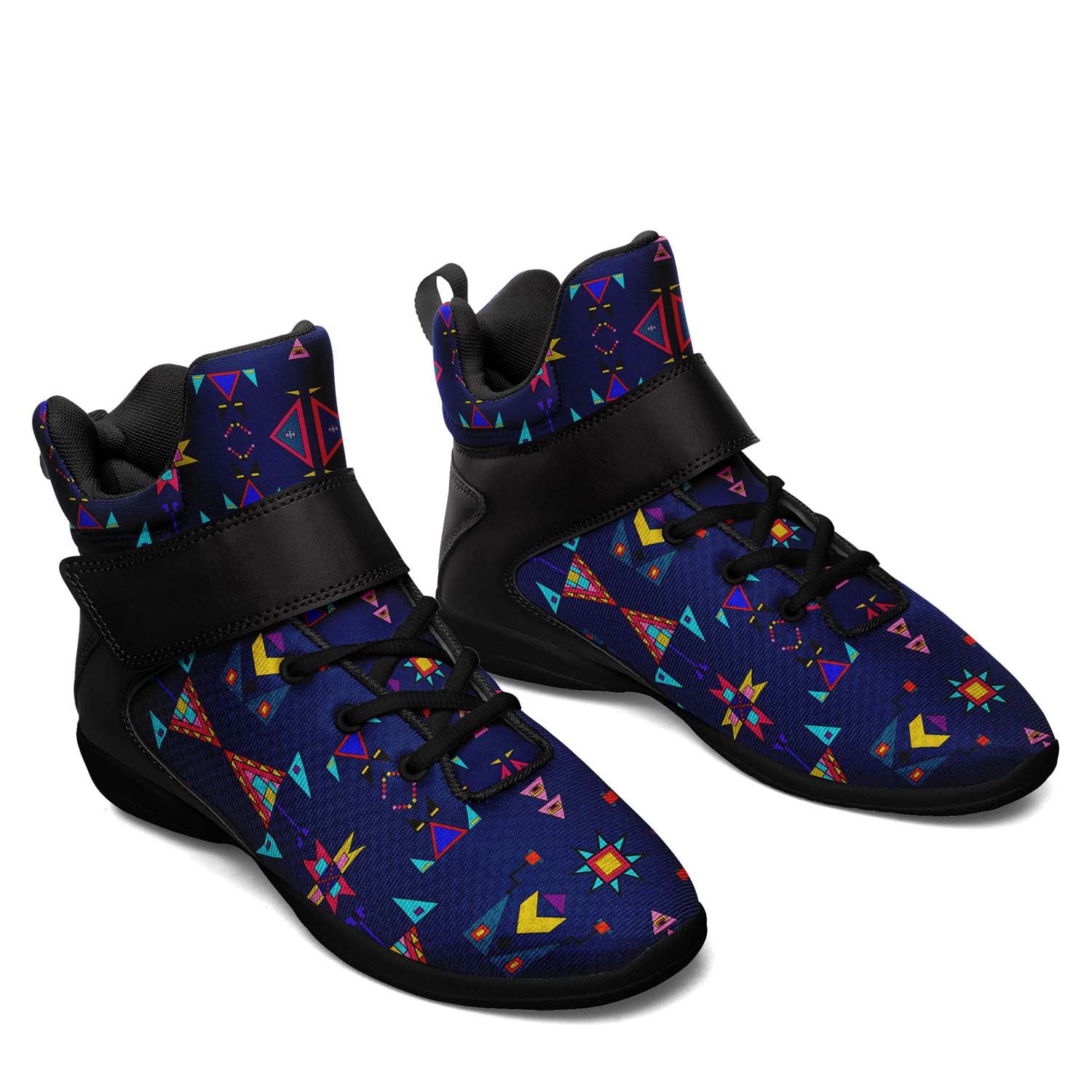 Enemy Territory Dark Navy Ipottaa Basketball / Sport High Top Shoes - Black Sole