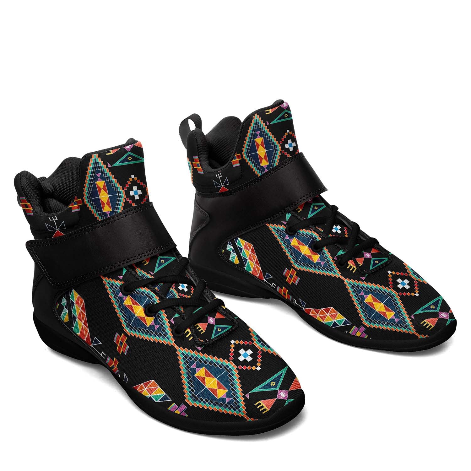 Travois Tipi Black Ipottaa Basketball / Sport High Top Shoes - Black Sole