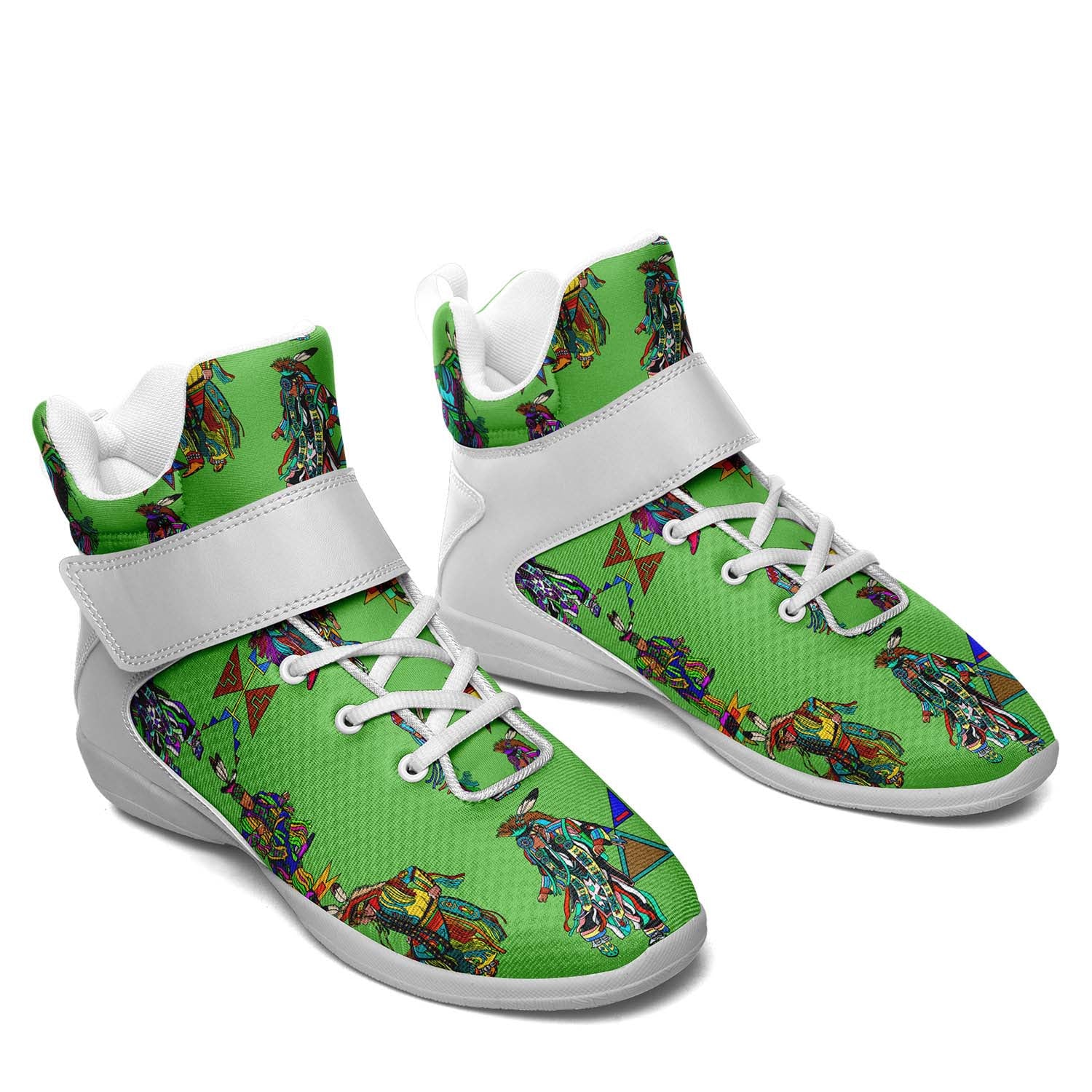 Men's Grass Dancers Ipottaa Basketball / Sport High Top Shoes - White Sole