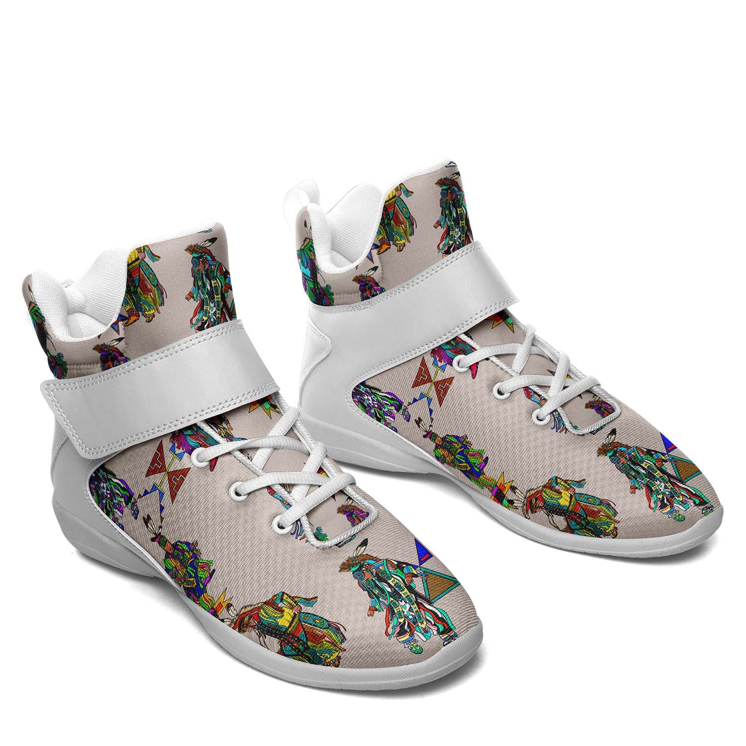 Men's Grass Dancers Muslin Ipottaa Basketball / Sport High Top Shoes - White Sole