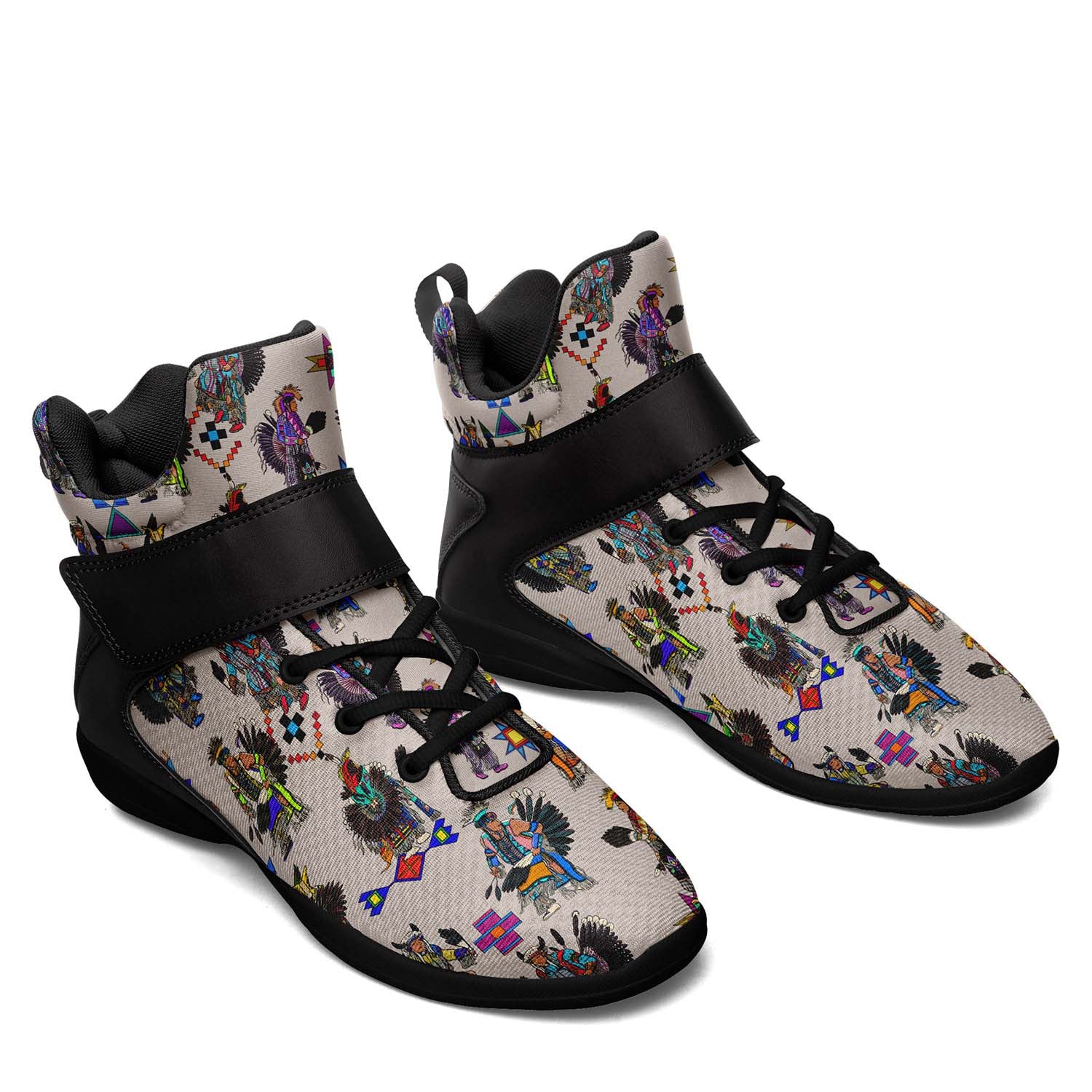 Men's Tradish Dancers Muslin Ipottaa Basketball / Sport High Top Shoes - Black Sole