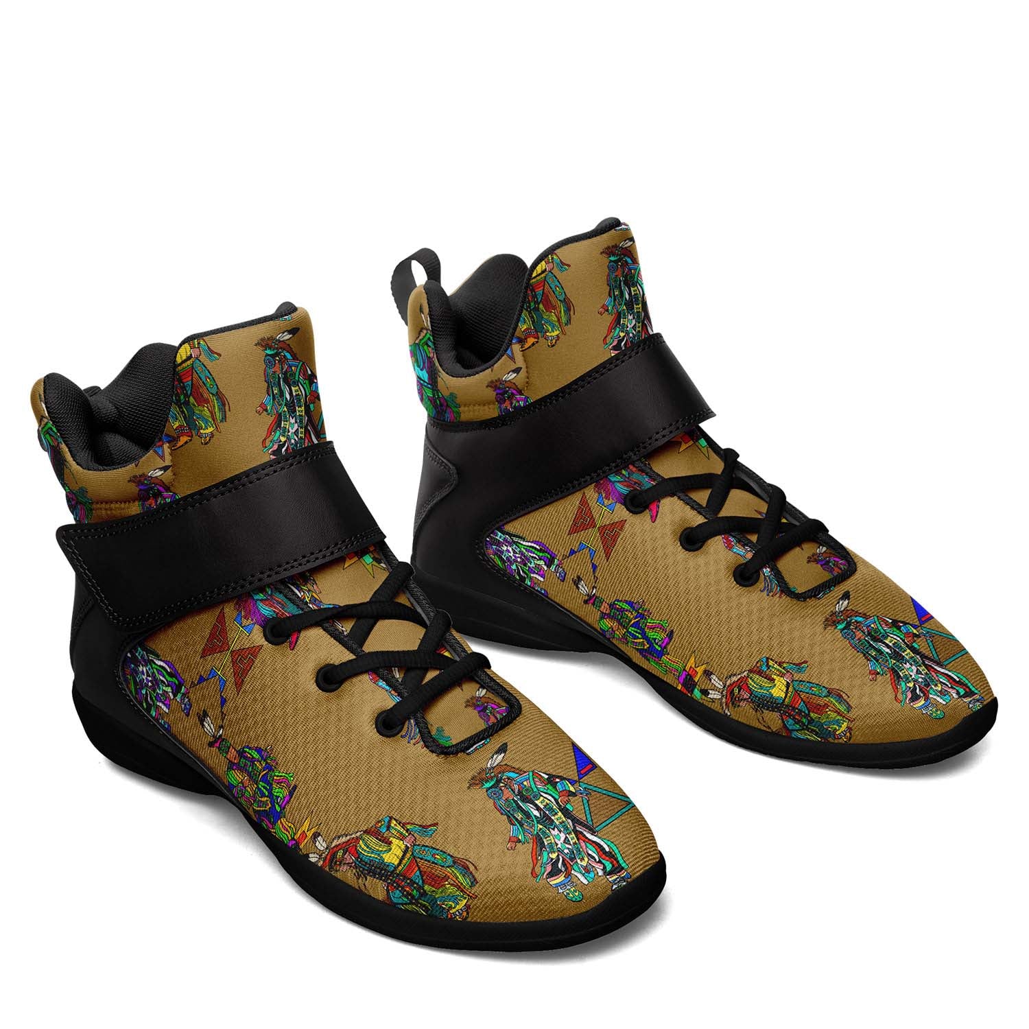 Men's Grass Dancers Earth Ipottaa Basketball / Sport High Top Shoes - Black Sole