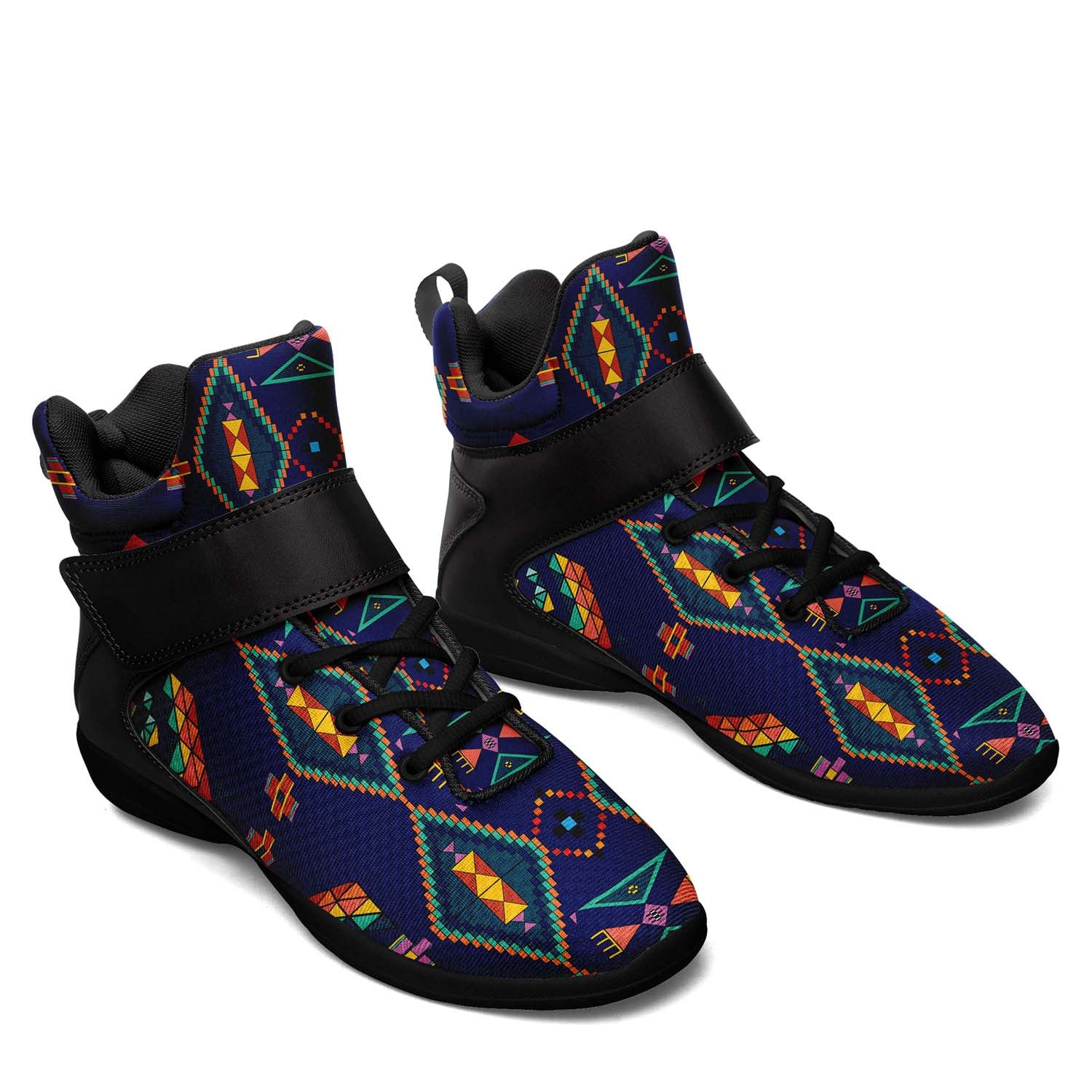 Travois Tipi Blue Ipottaa Basketball / Sport High Top Shoes - Black Sole
