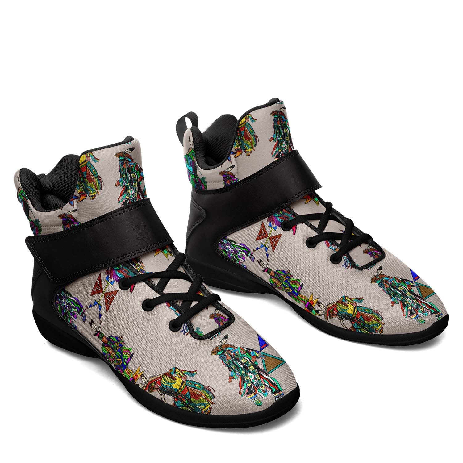 Men's Grass Dancers Muslin Ipottaa Basketball / Sport High Top Shoes - Black Sole