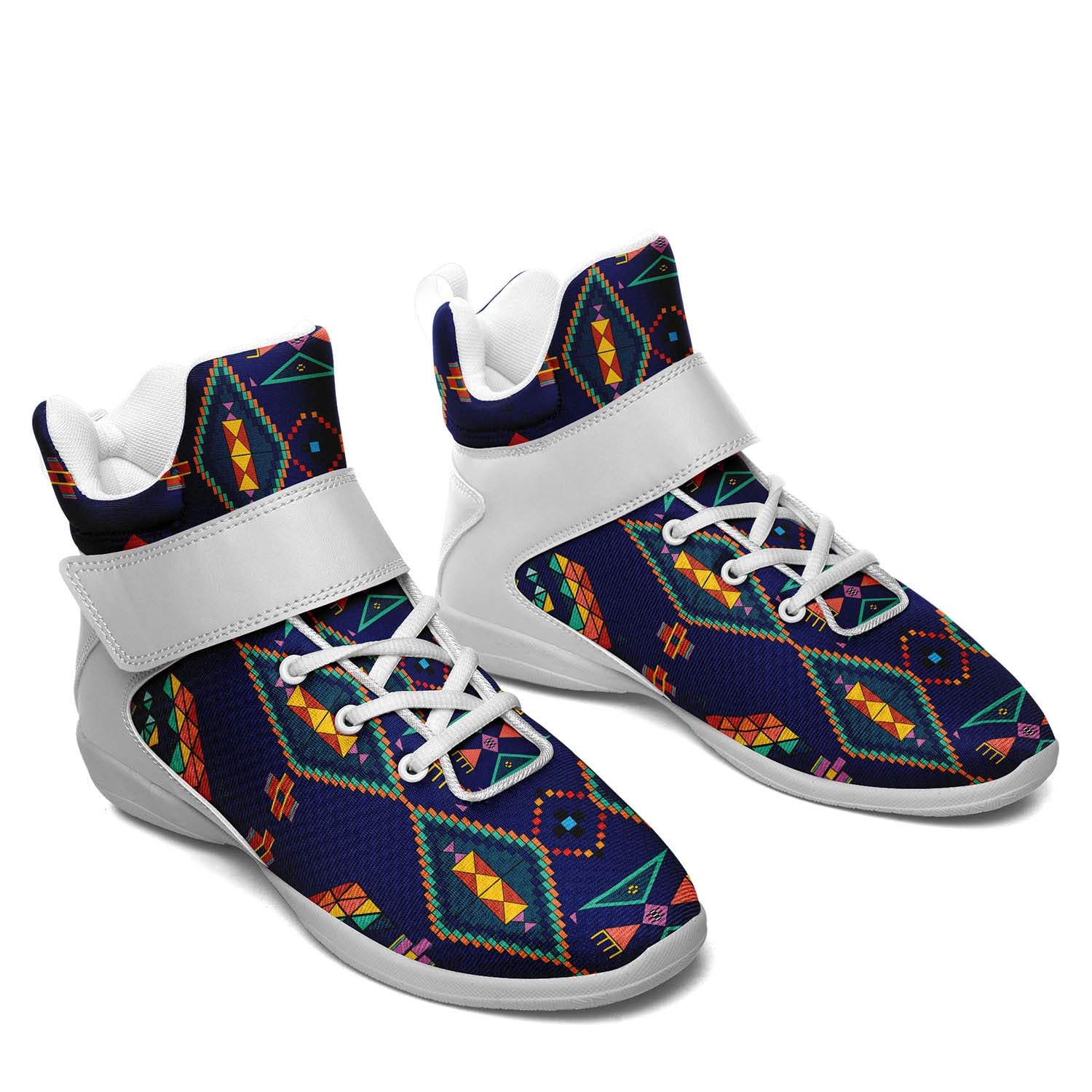 Travois Tipi Blue Ipottaa Basketball / Sport High Top Shoes - White Sole