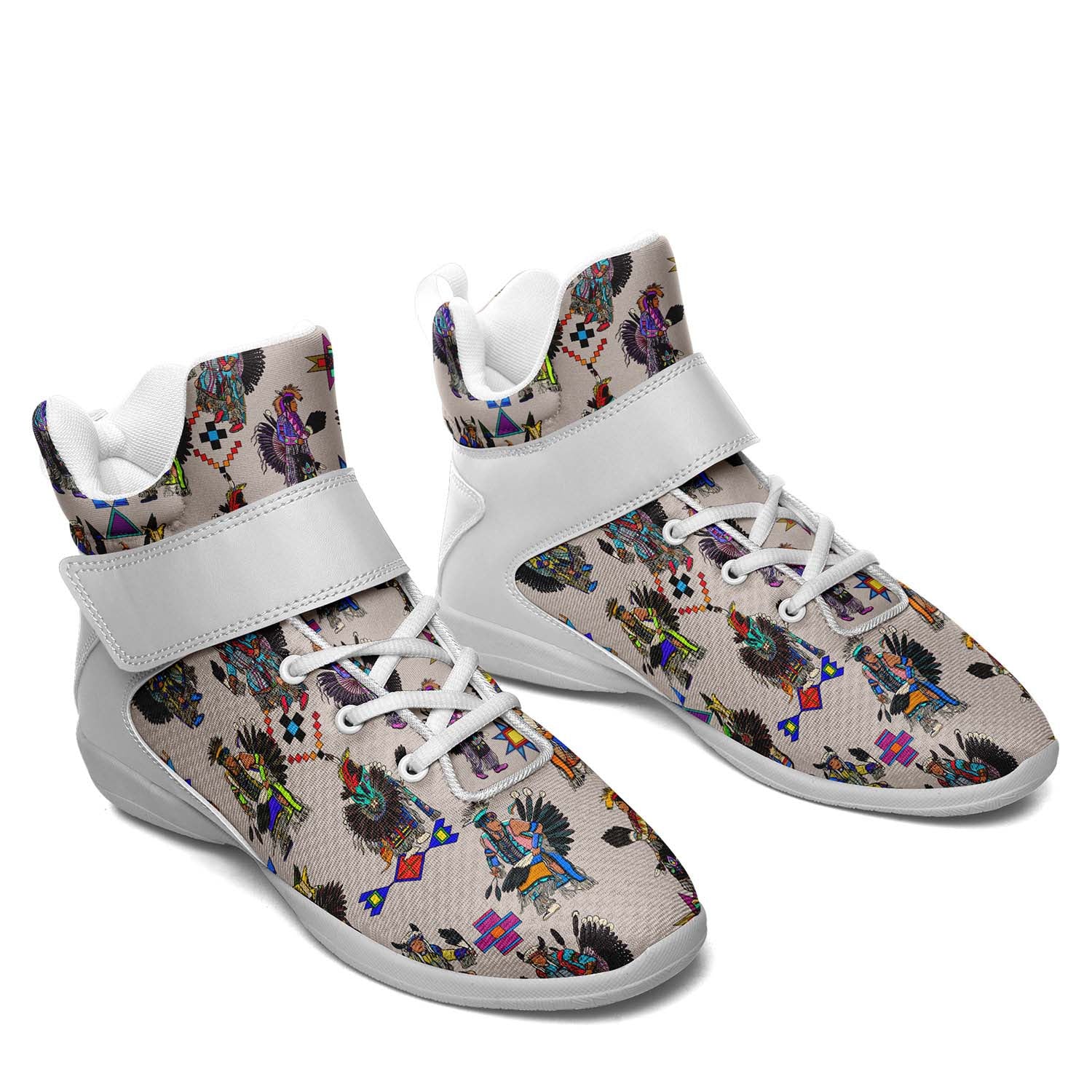 Men's Tradish Dancers Muslin Ipottaa Basketball / Sport High Top Shoes - White Sole