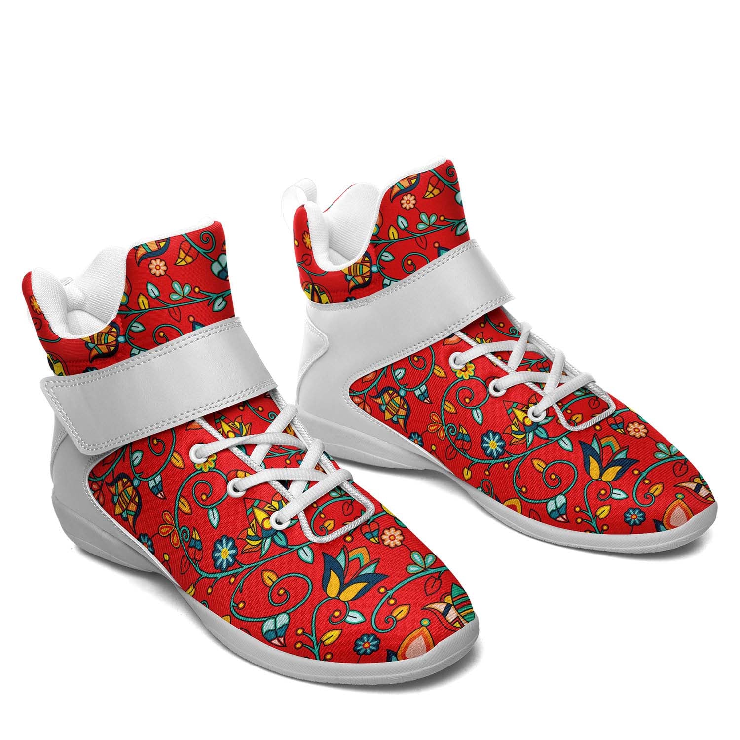 Thorny Path Red Ipottaa Basketball / Sport High Top Shoes - White Sole