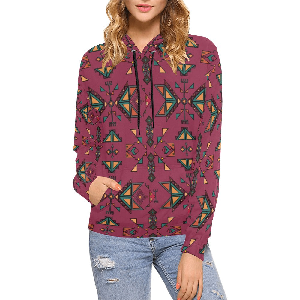 Arrow Dawn Maroon Hoodie for Women (USA Size)
