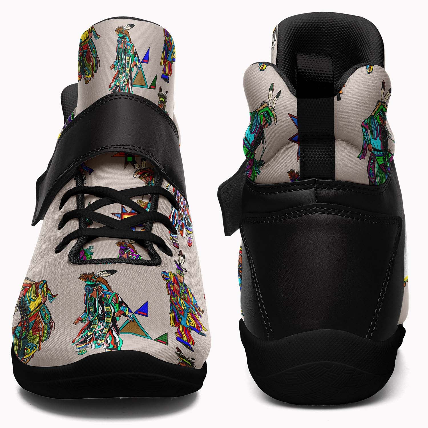 Men's Grass Dancers Muslin Ipottaa Basketball / Sport High Top Shoes - Black Sole