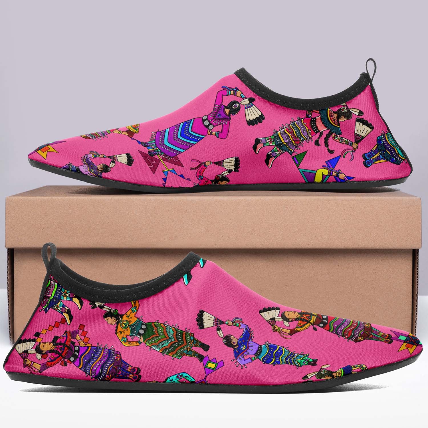 Women's Jingle Dancers Pink Sockamoccs