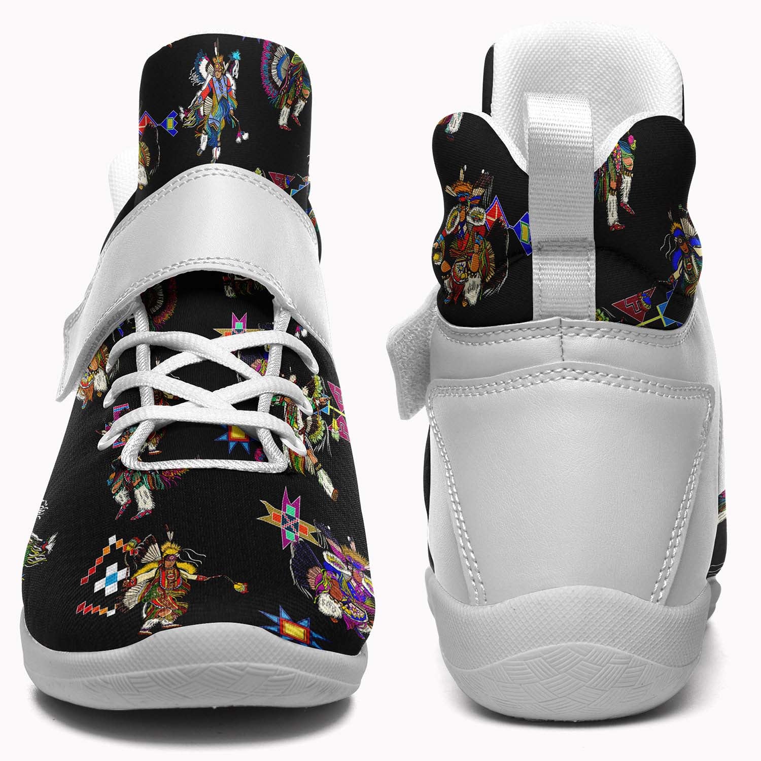 Men's Fancy Dancer Black Ipottaa Basketball / Sport High Top Shoes - White Sole