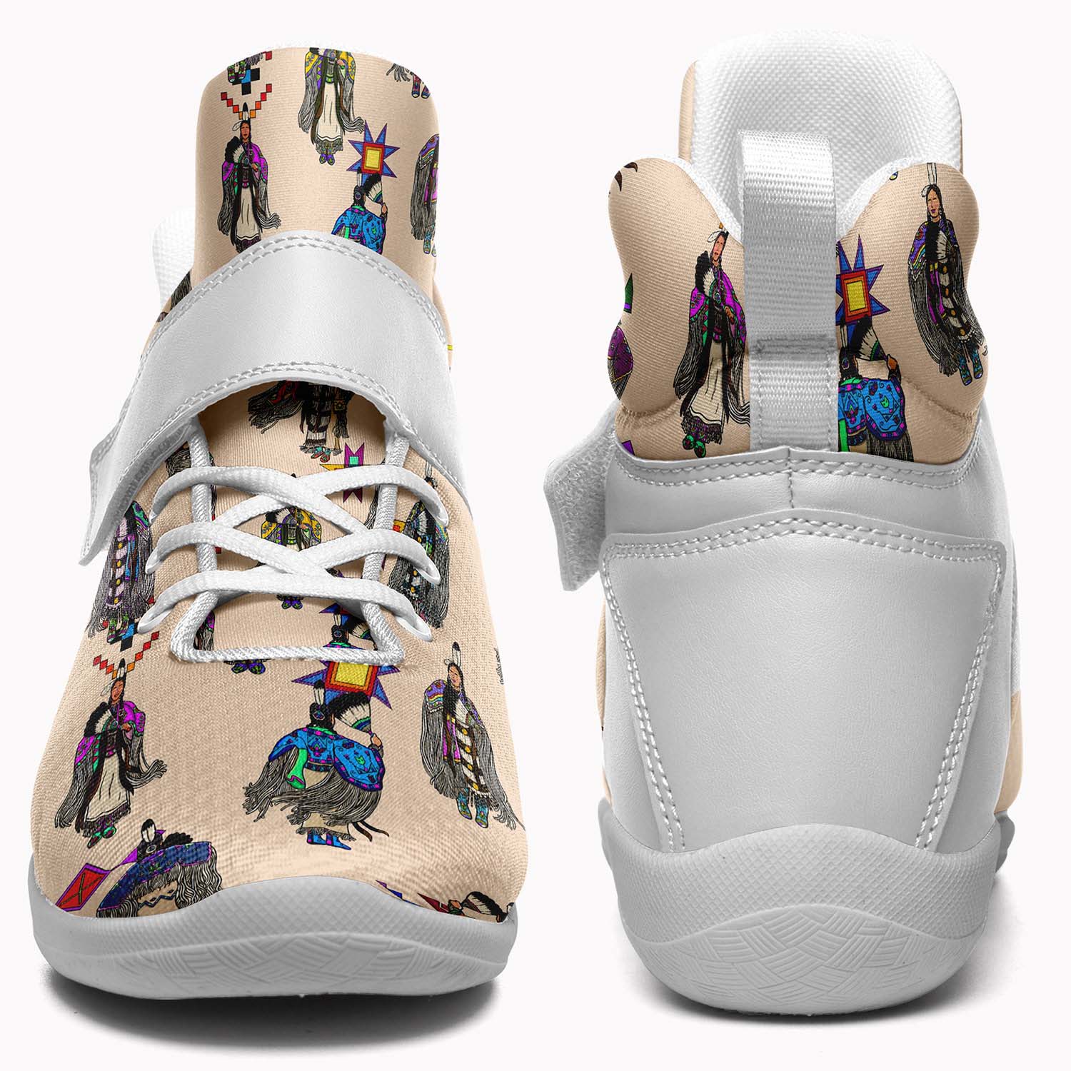 Women's Tradish Dancers Muslin Ipottaa Basketball / Sport High Top Shoes - White Sole