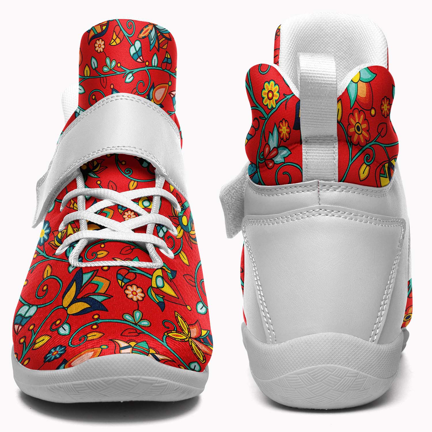 Thorny Path Red Ipottaa Basketball / Sport High Top Shoes - White Sole