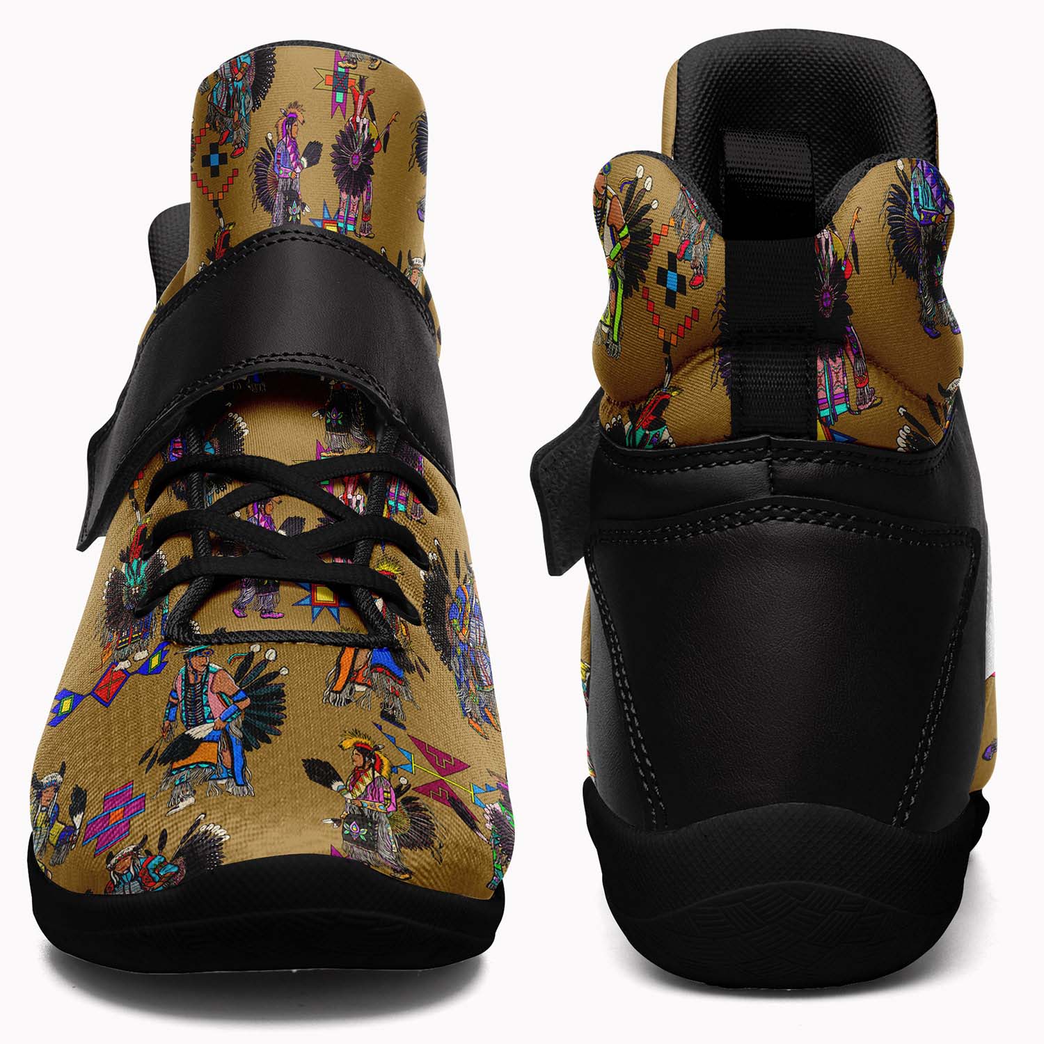 Men's Tradish Dancers Earth Ipottaa Basketball / Sport High Top Shoes - Black Sole