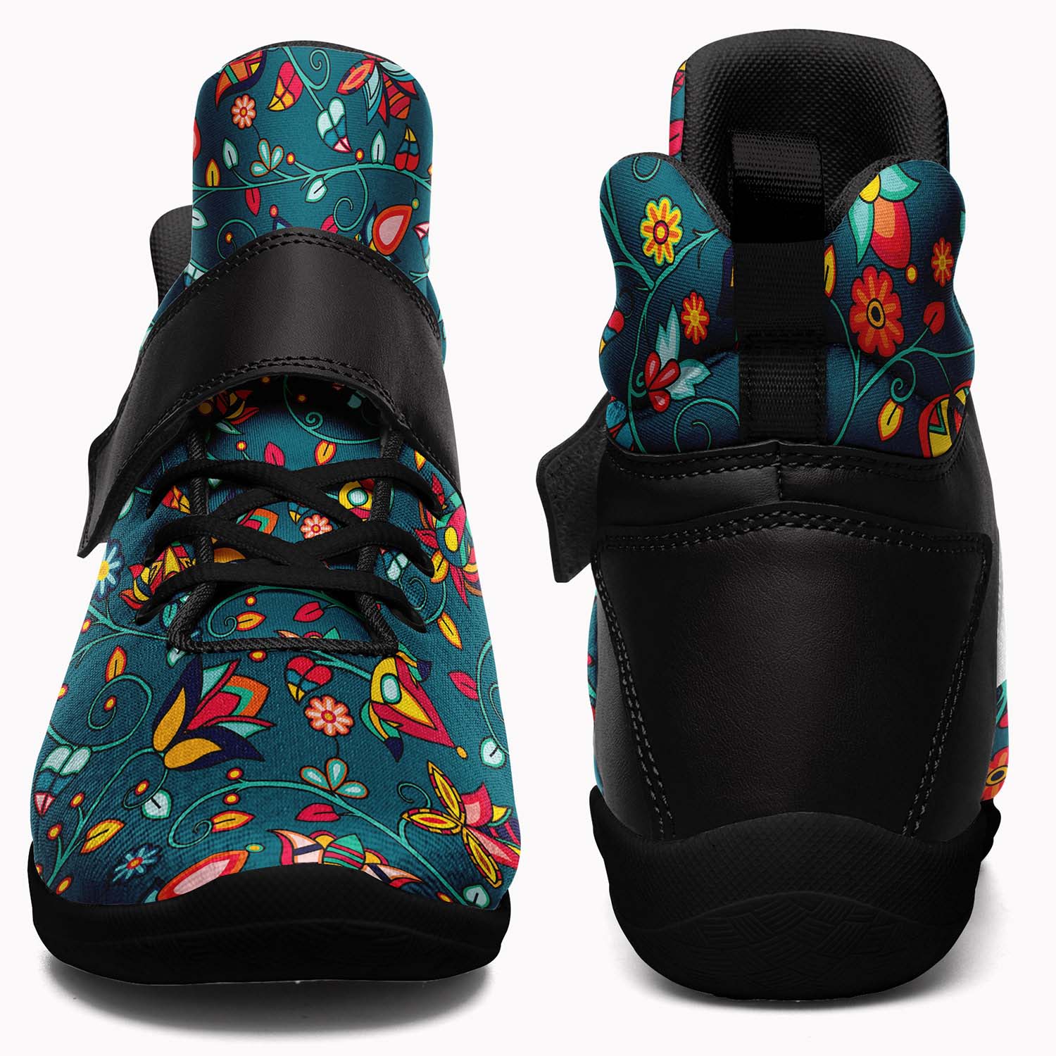 Thorny Path Teal Ipottaa Basketball / Sport High Top Shoes - Black Sole