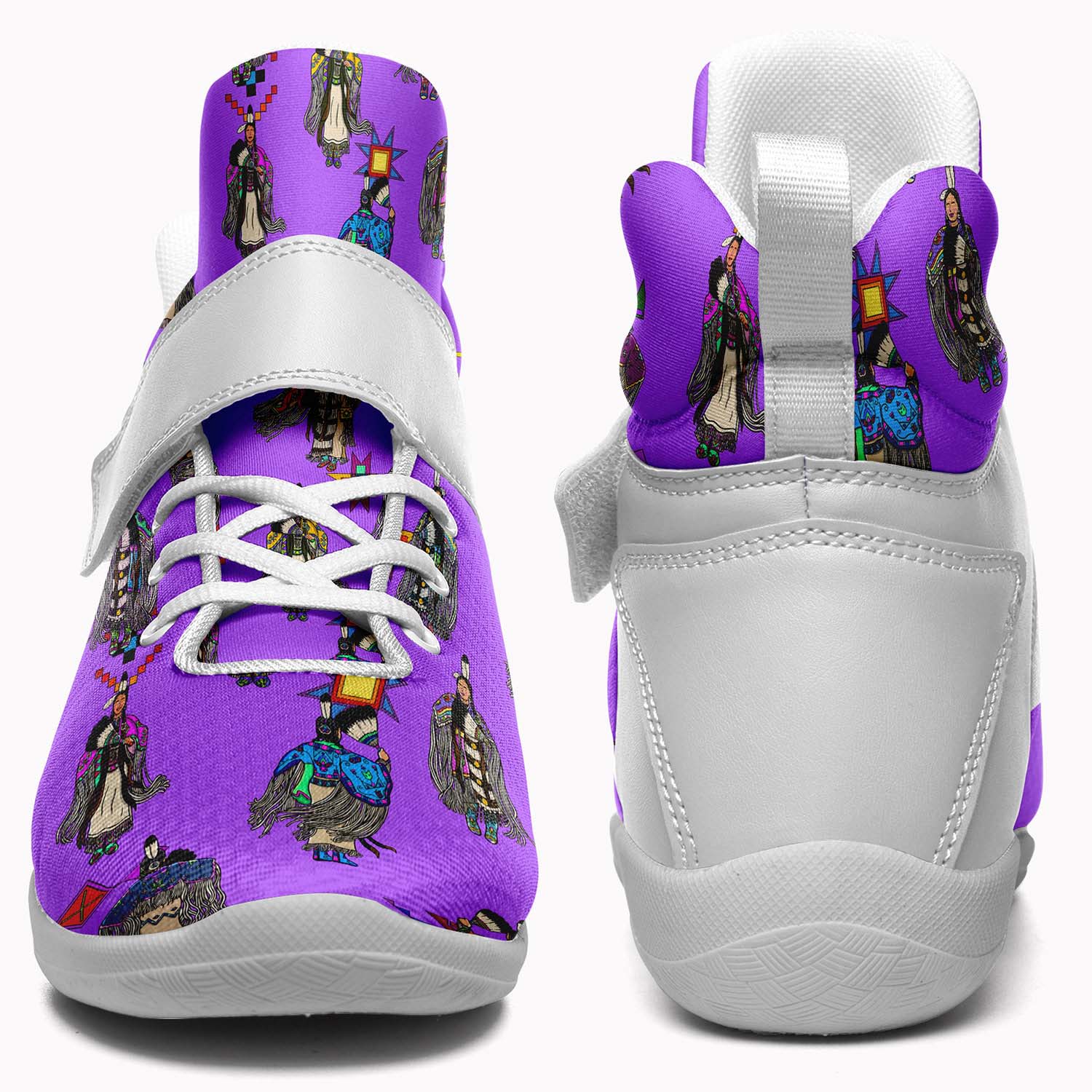 Women's Tradish Dancers Purple Ipottaa Basketball / Sport High Top Shoes - White Sole