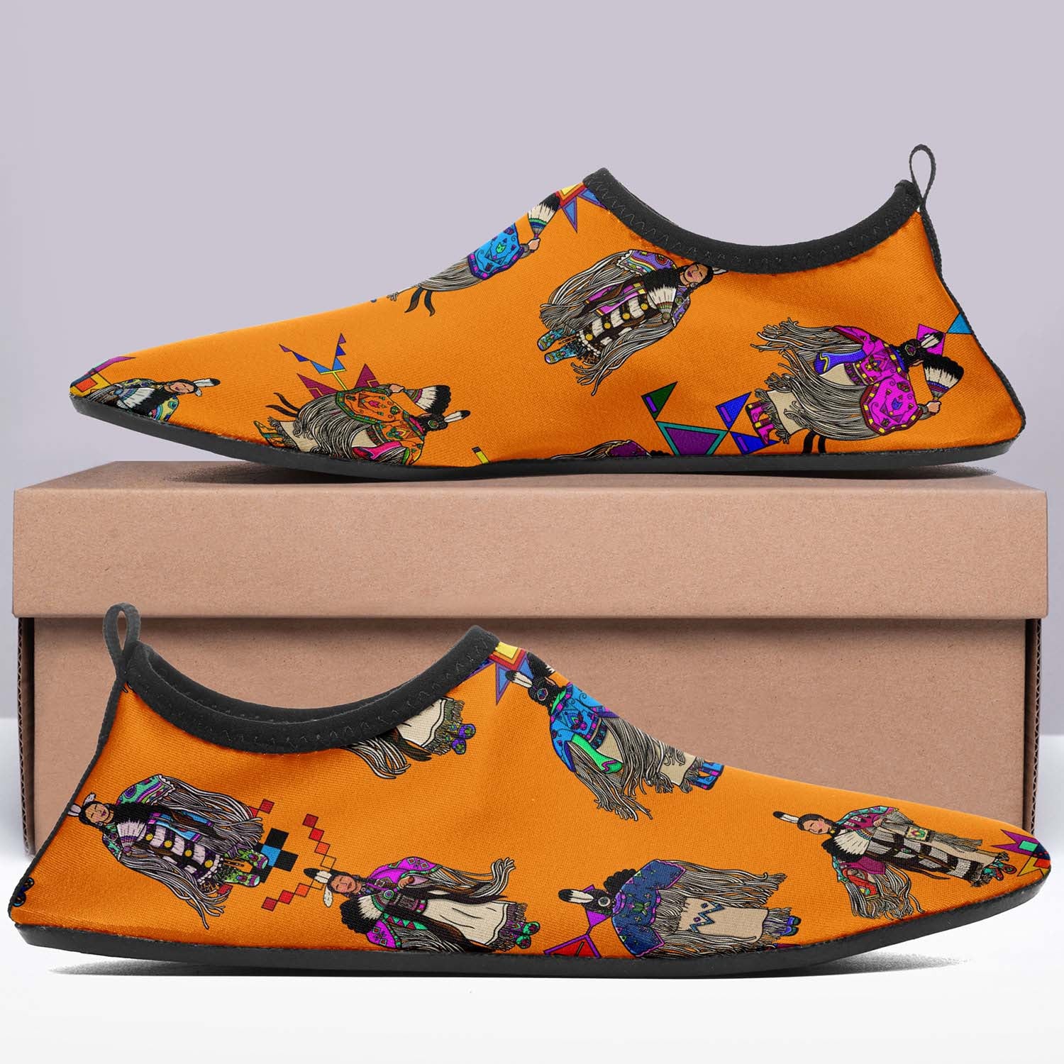 Women's Tradish Dancers Orange Sockamoccs