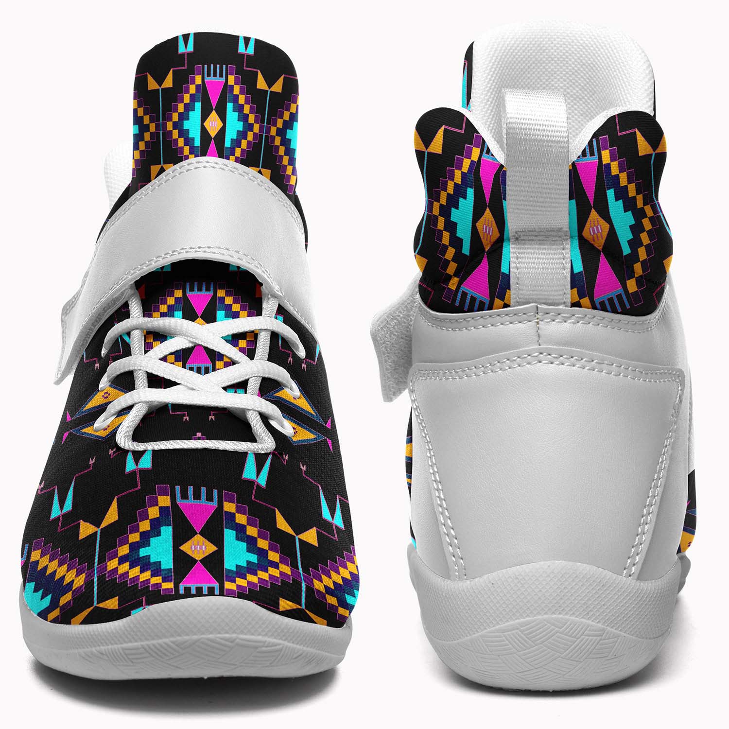 Rite of Passage Black Ipottaa Basketball / Sport High Top Shoes - White Sole